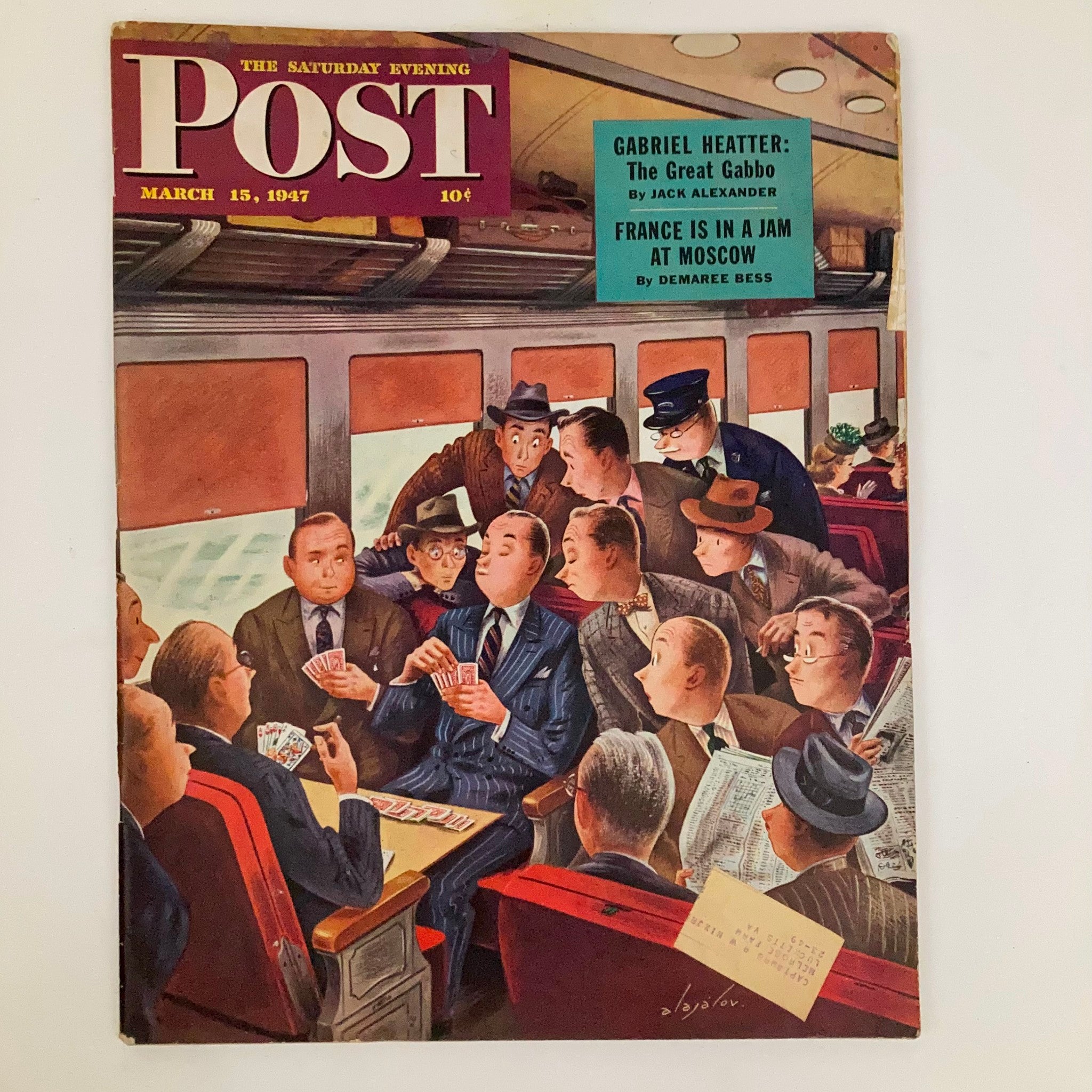 RES* Saturday Evening Post Magazine March 15 1947 Bridge-Playing Commuters