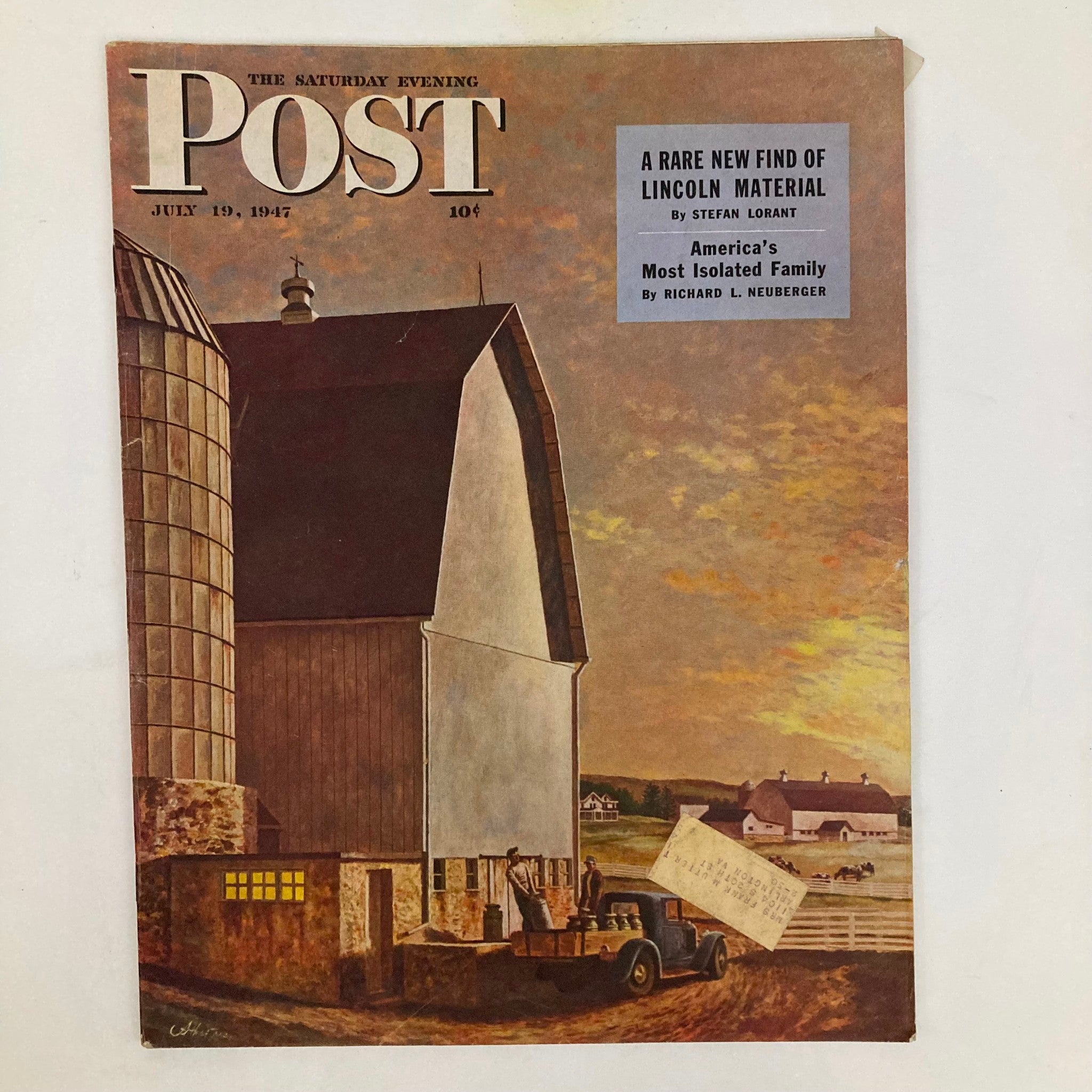 Saturday Evening Post Magazine July 19 1947 Rich Dairy Country - John Atherton