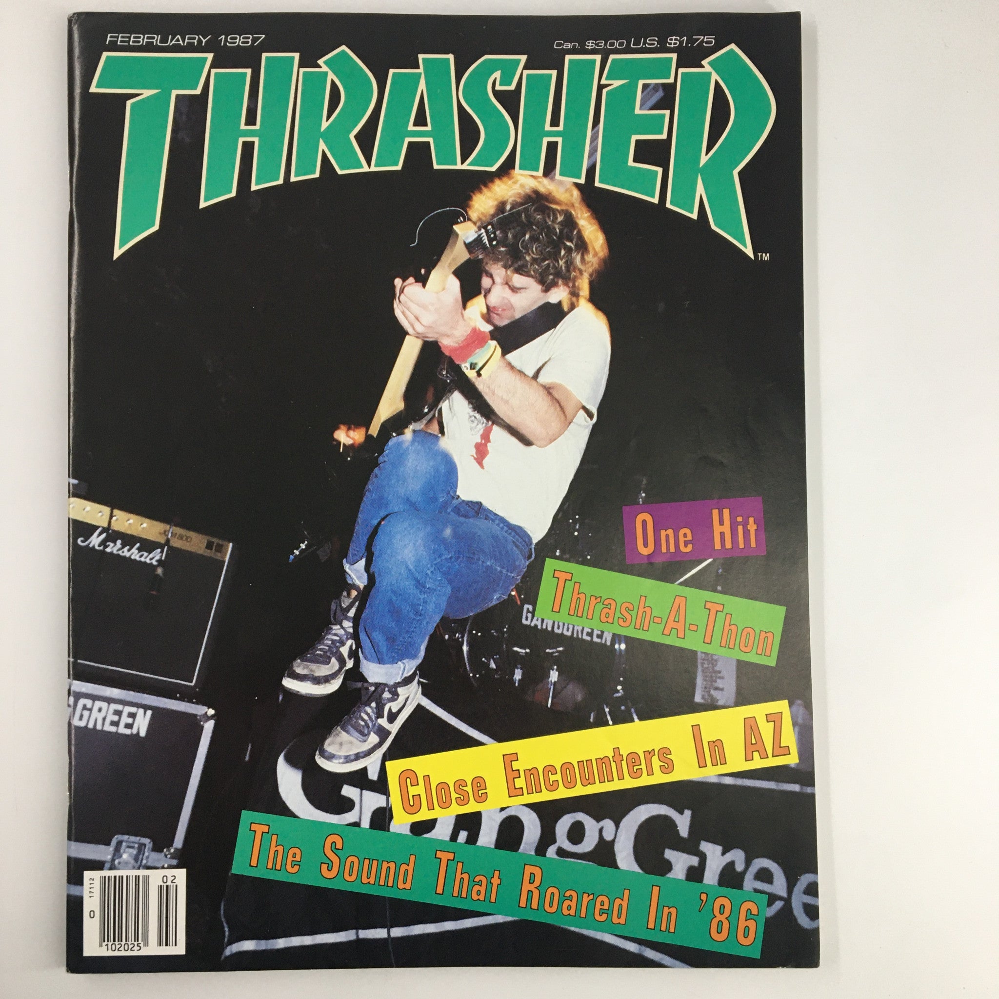 VTG Thrasher Magazine February 1987 Chris Doherty Guitarist Gang Green No Label