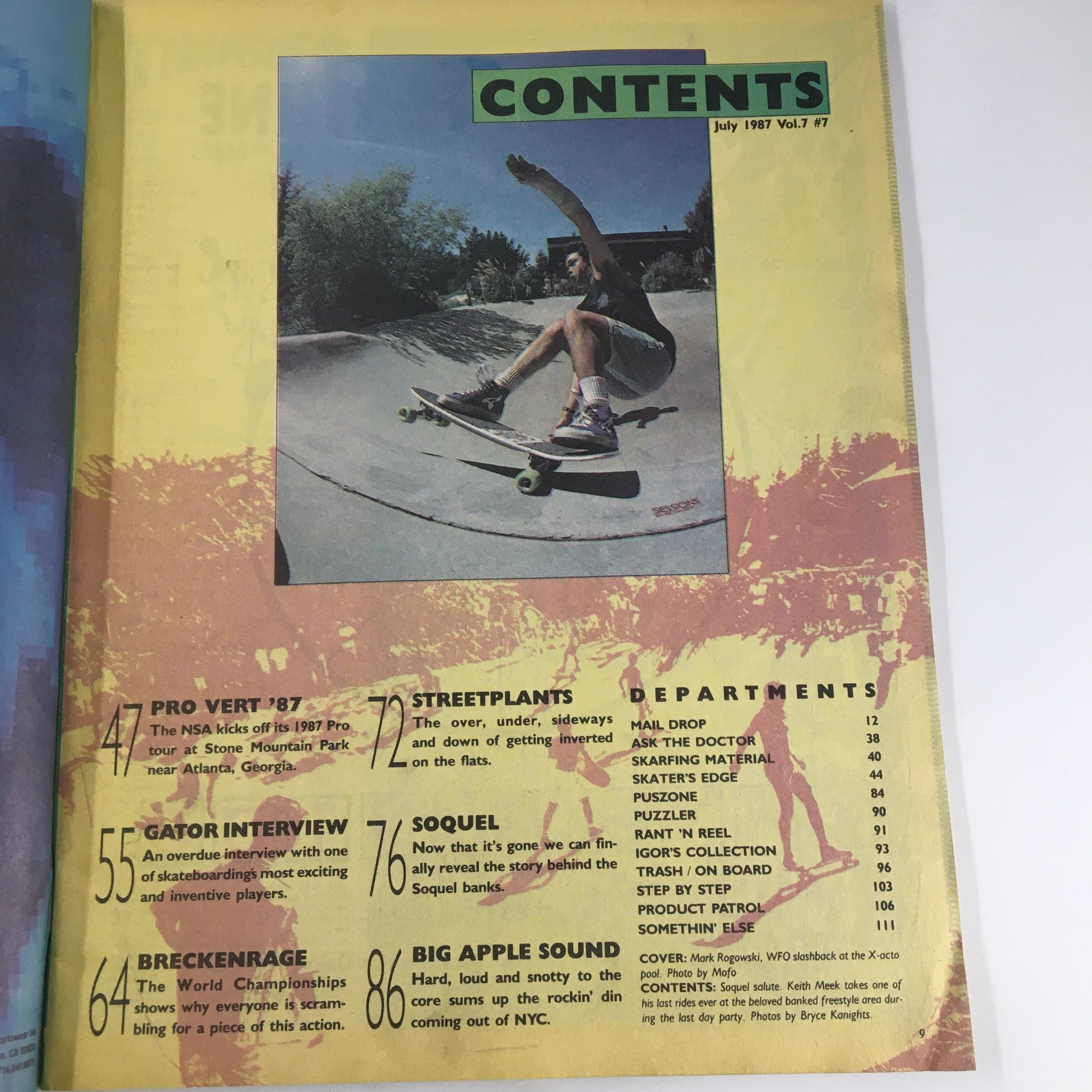 VTG Thrasher Magazine July 1987 Mark Rogowski Slashback at X-Acto Pool No Label