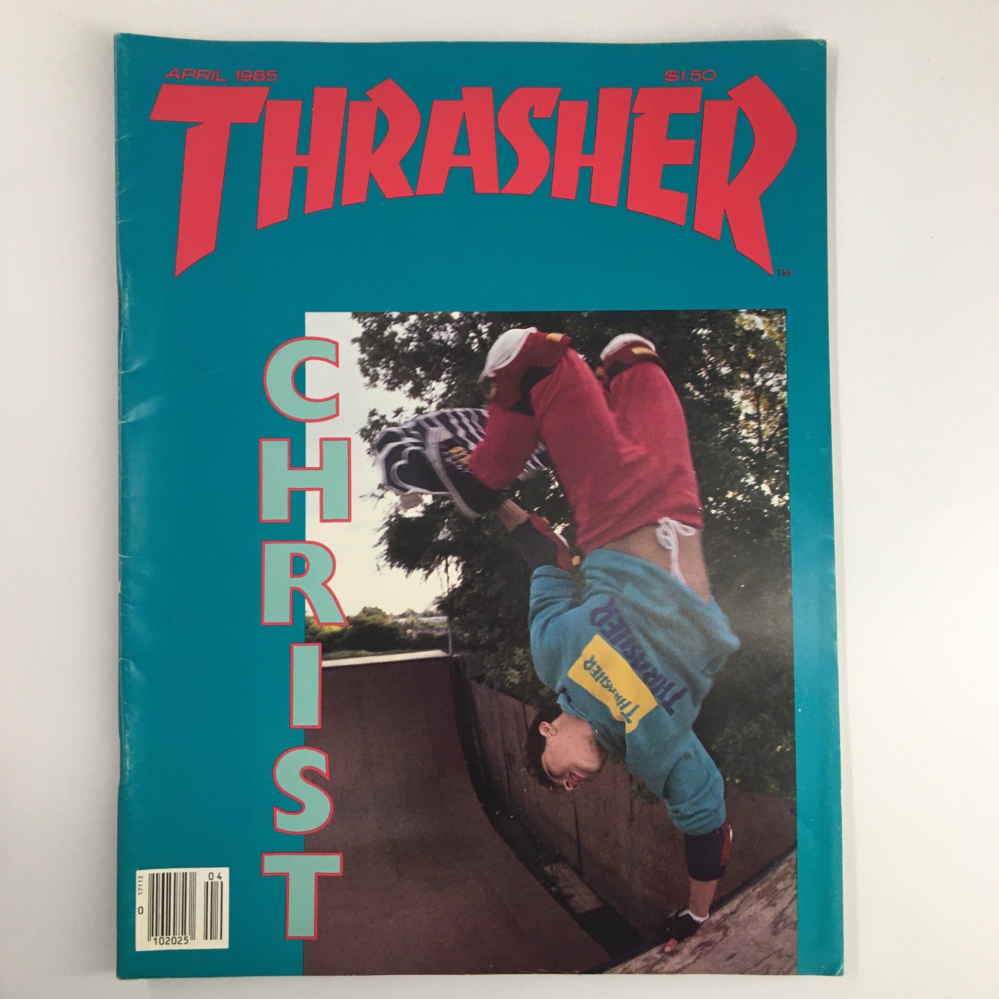 VTG Thrasher Magazine April 1985 Christian Hosoi On Top of Joe's Ramp No Label