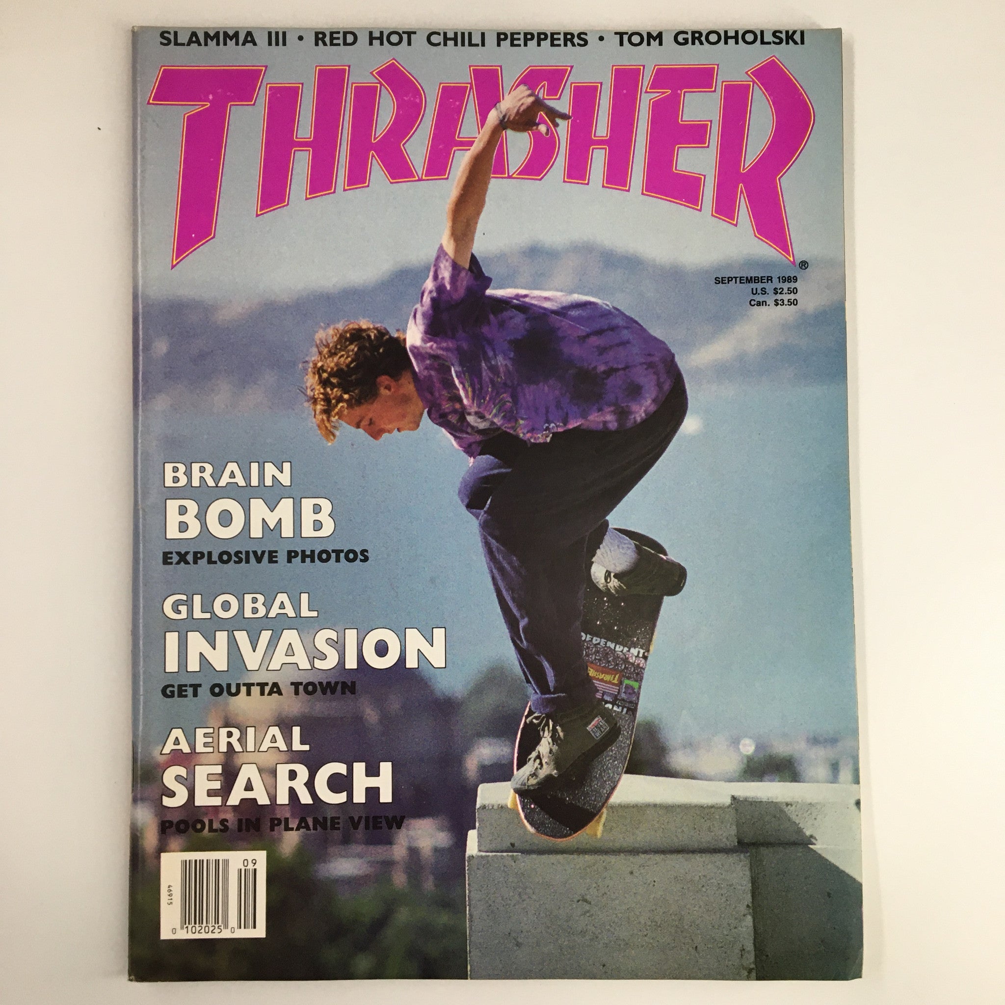 VTG Thrasher Magazine September 1989 Danny Sargent in Ollie-to-Pick No Label VG