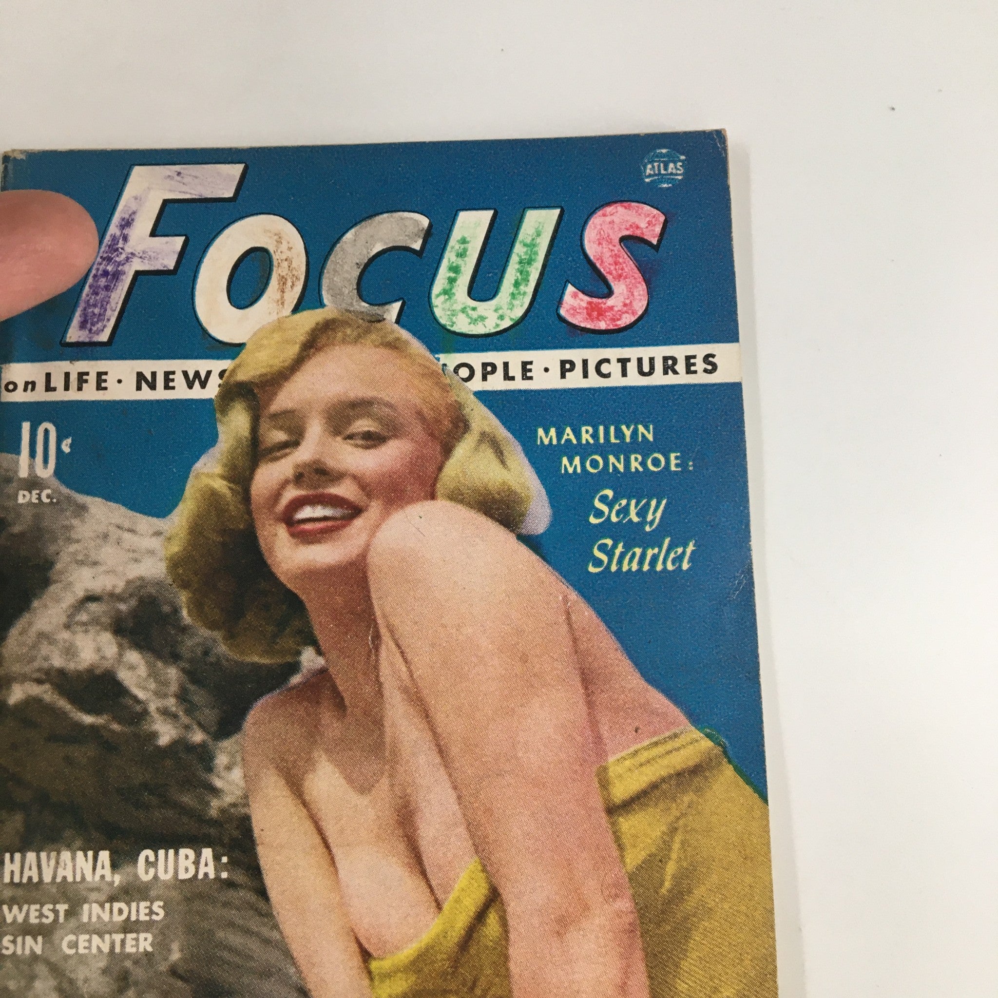 VTG Focus Magazine December 1951 Marilyn Monroe Sexy Starlet No Label