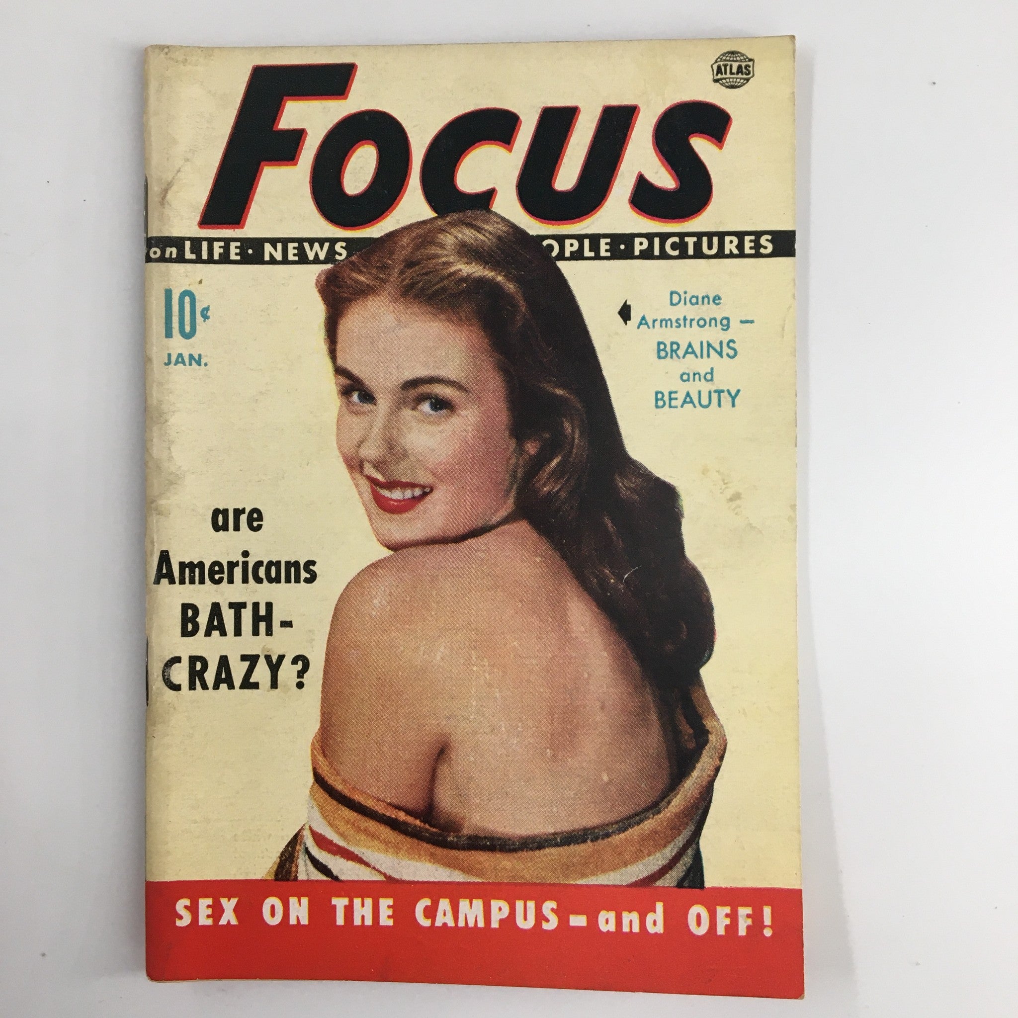 VTG Focus Magazine January 1952 Diane Armstrong Brains and Beauty No Label