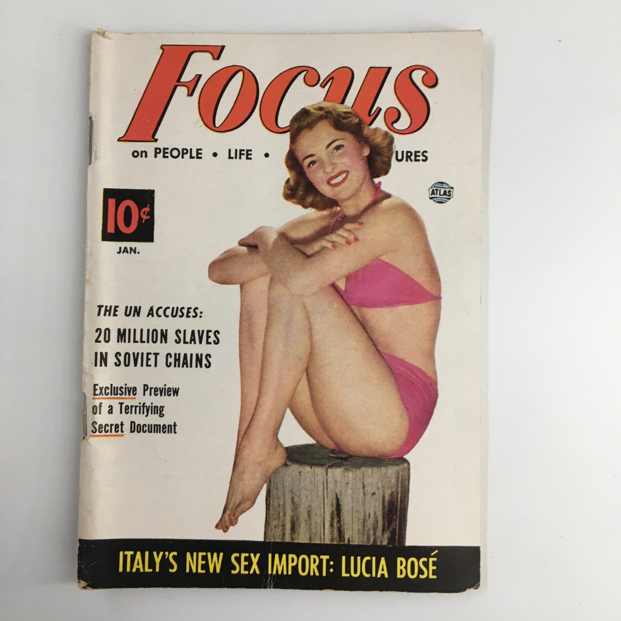 VTG Focus Magazine January 1953 Italy's New Sex Import Lucia Bose No Label