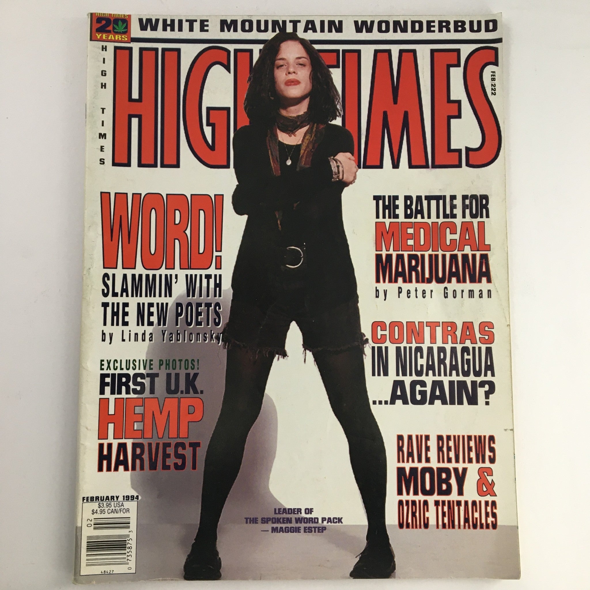 High Times Magazine February 1994 Maggie Estep Leader of The Spoken Word Pack