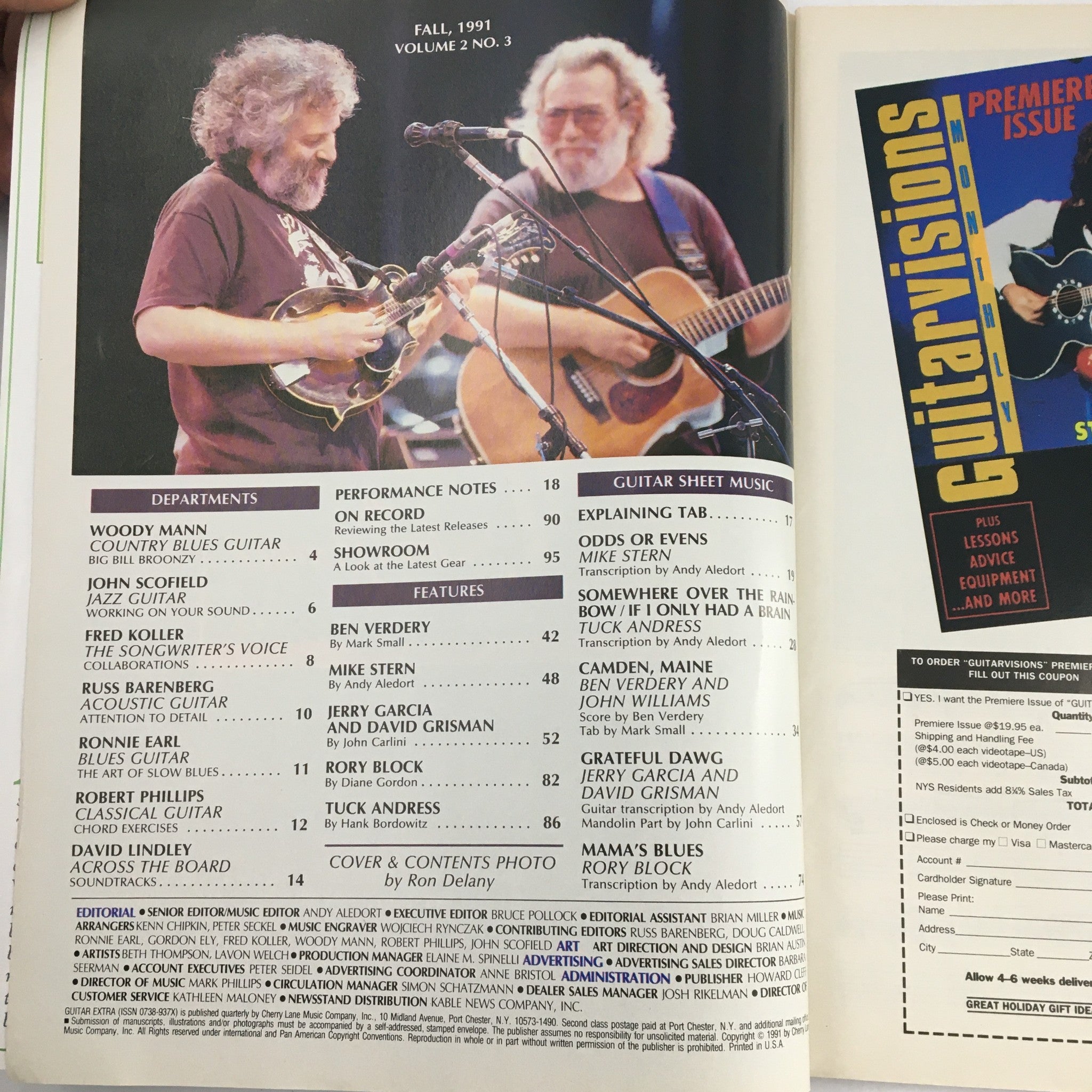 Guitar Extra Magazine Fall 1991 Vol 2 #3 Jerry Garcia & David Grisman & Broonzy