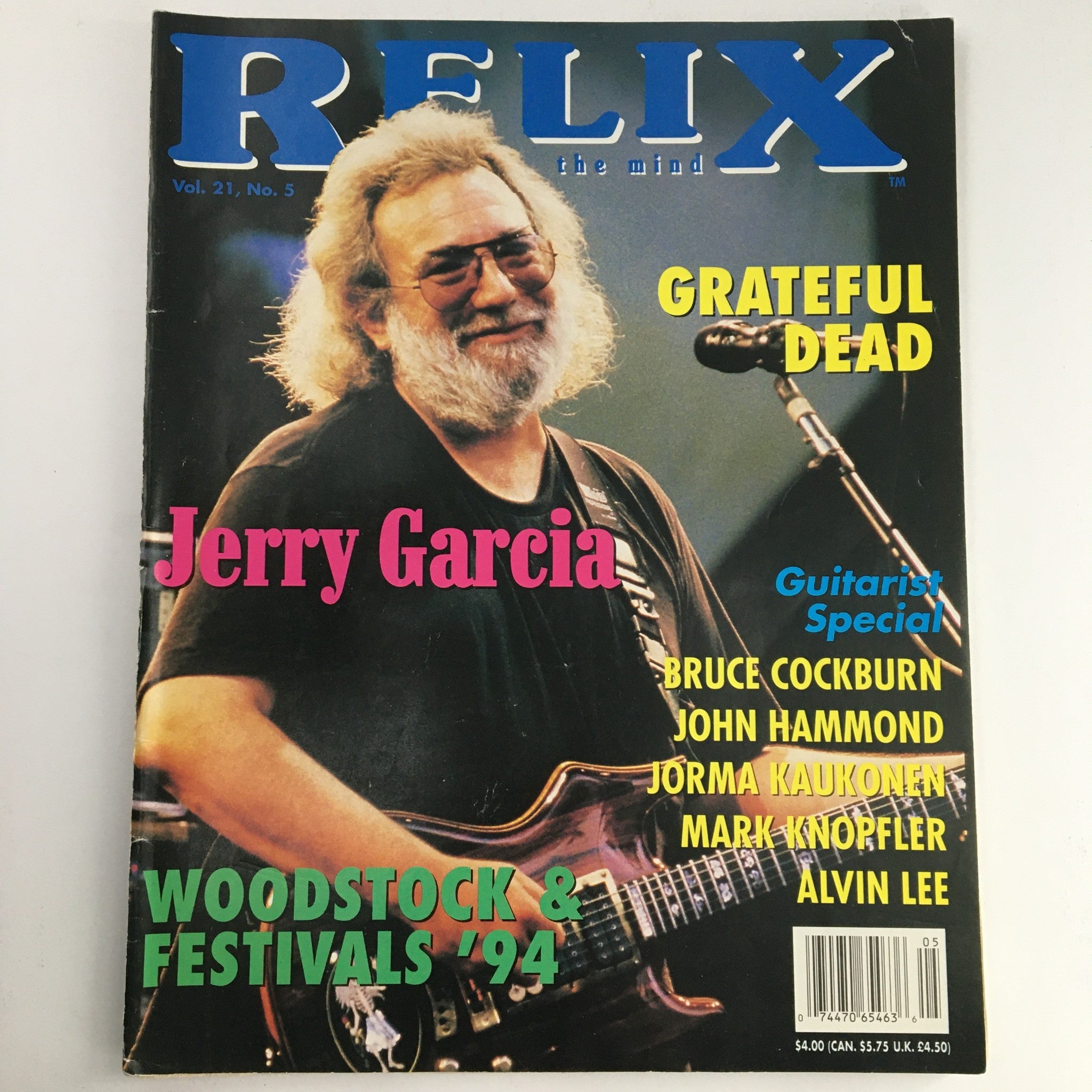 Relix Magazine October 1994 Vol 21 #5 Jerry Garcia & Bruce Cockburn & Alvin Lee