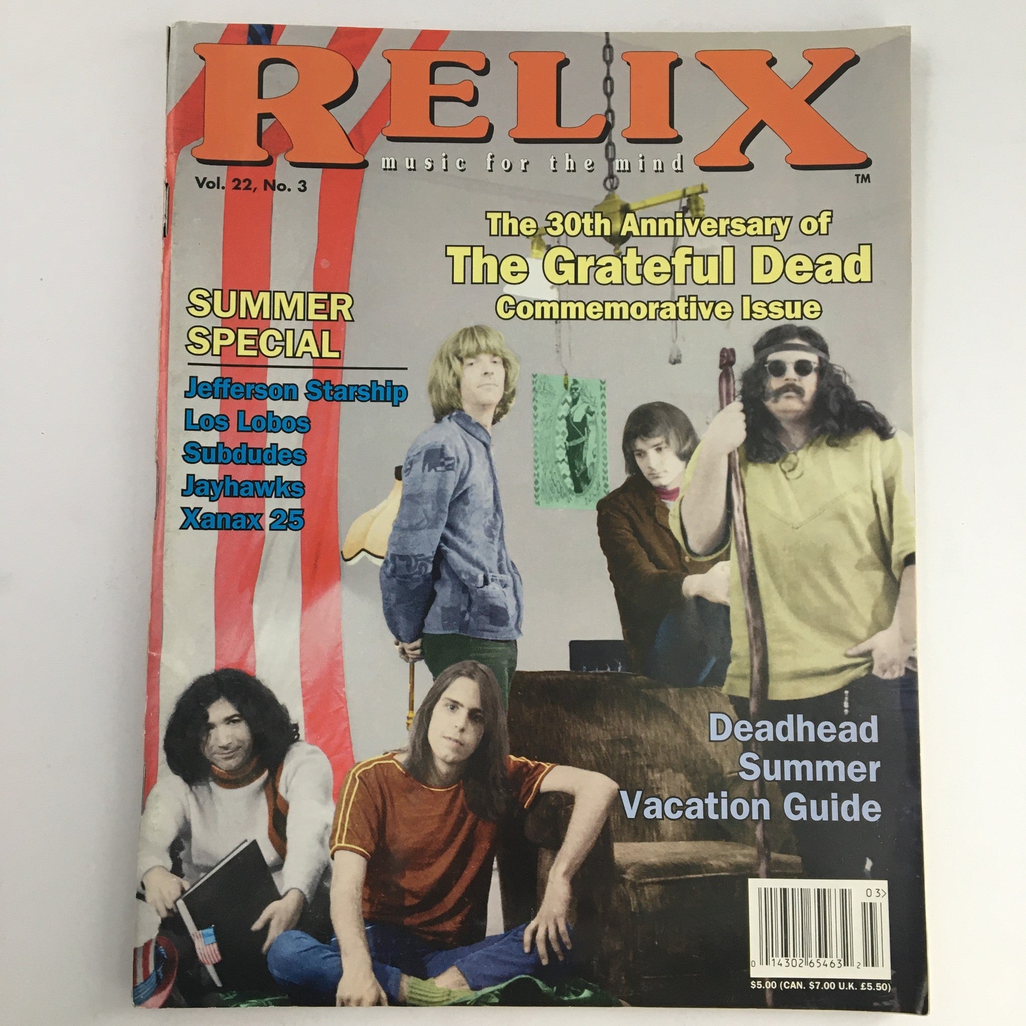 Relix Magazine June 1995 Vol 22 #3 Gene Anthony & Jefferson Starship & Los Lobos