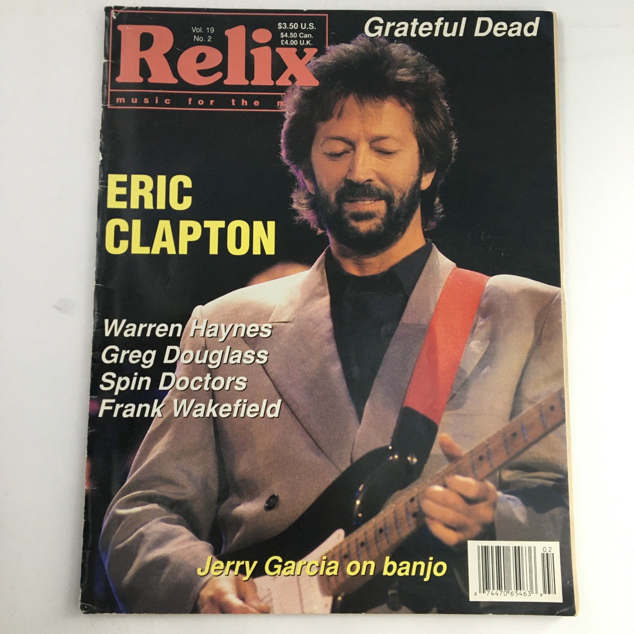 Relix Magazine April 1992 Vol 19 #2 Eric Clapton & Jerry Garcia & Warren Haynes