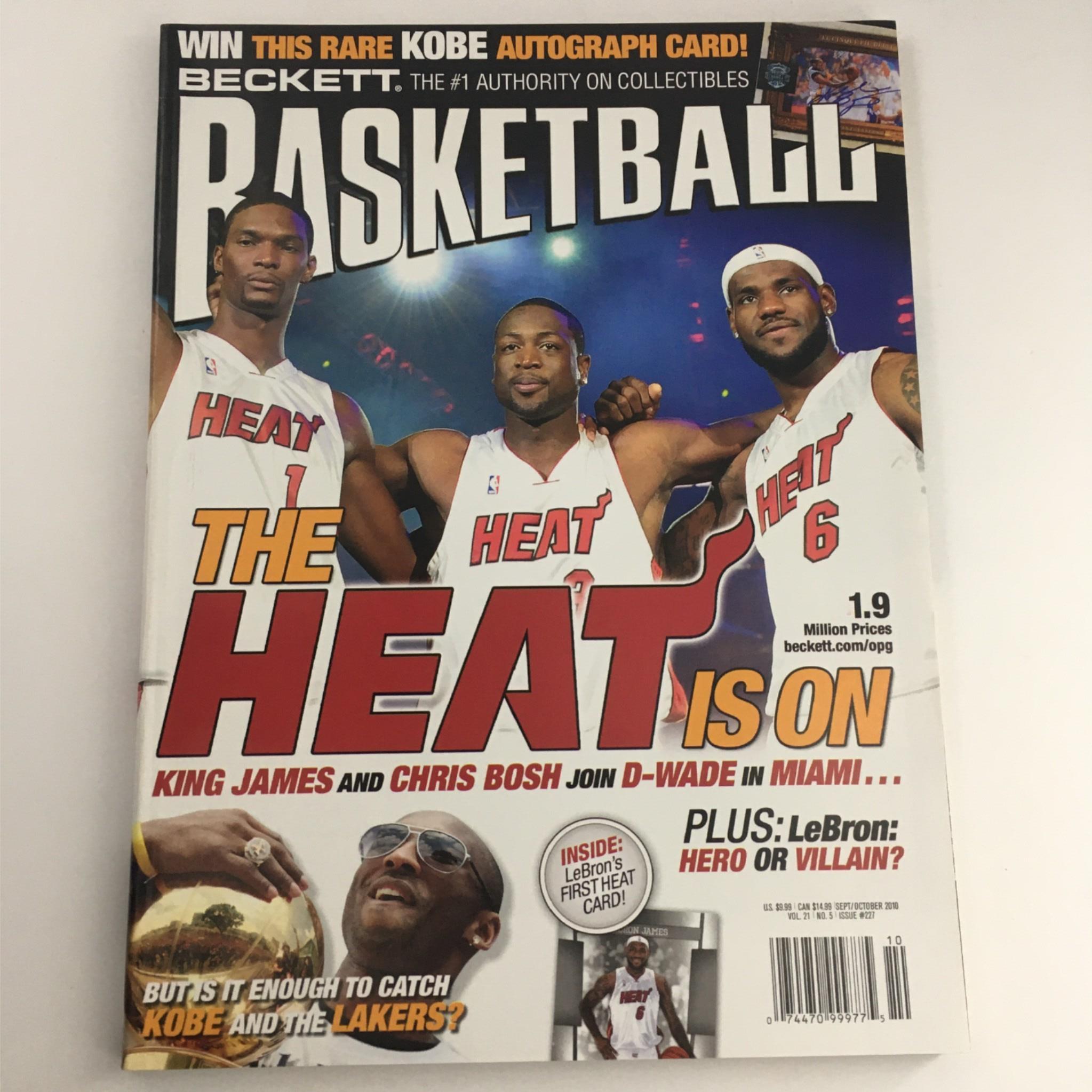 Beckett Basketball Magazine Sept/Oct 2010 LeBron James, Bosh & Wade No Label NM