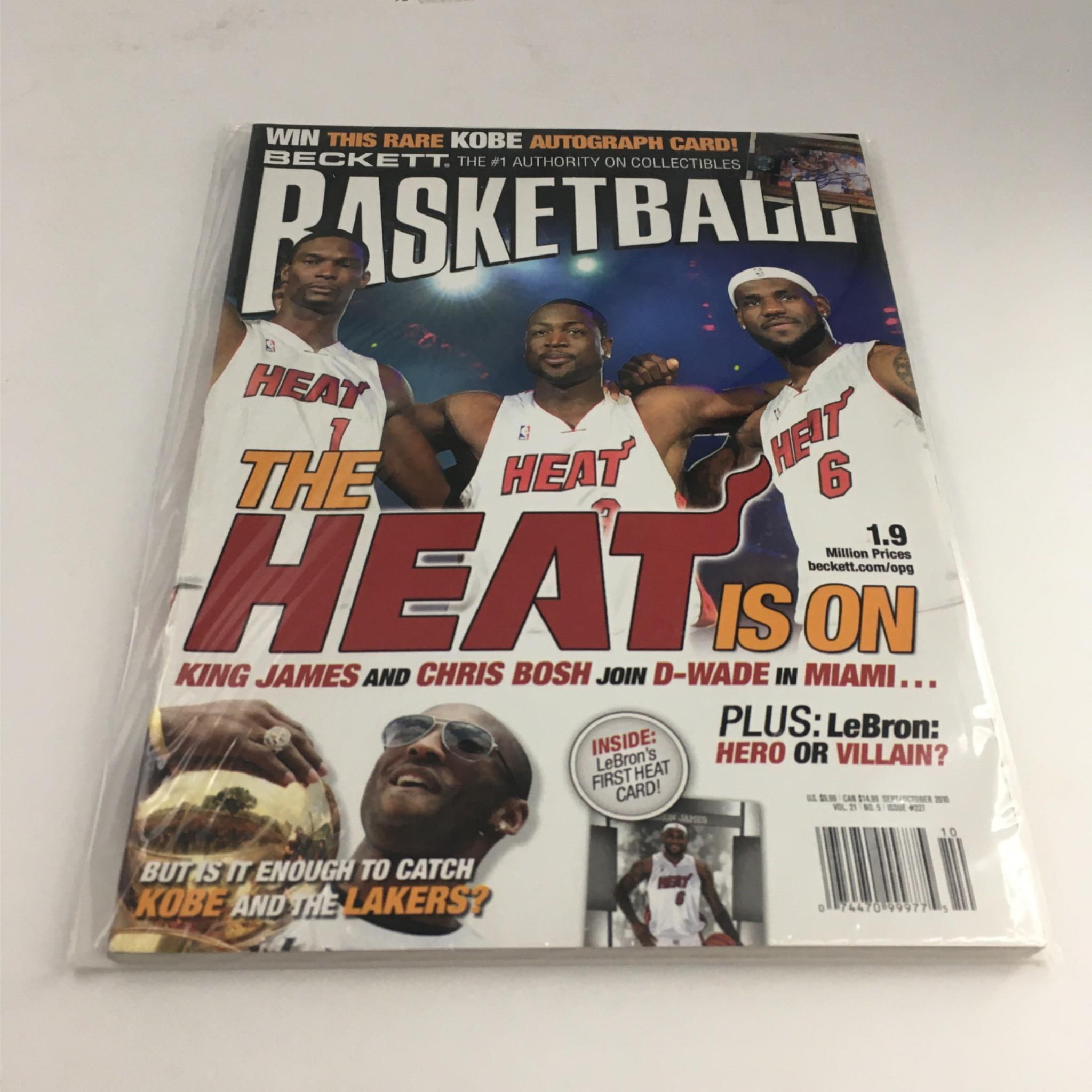 Beckett Basketball Magazine Sept/Oct 2010 LeBron James, Bosh & Wade No Label NM