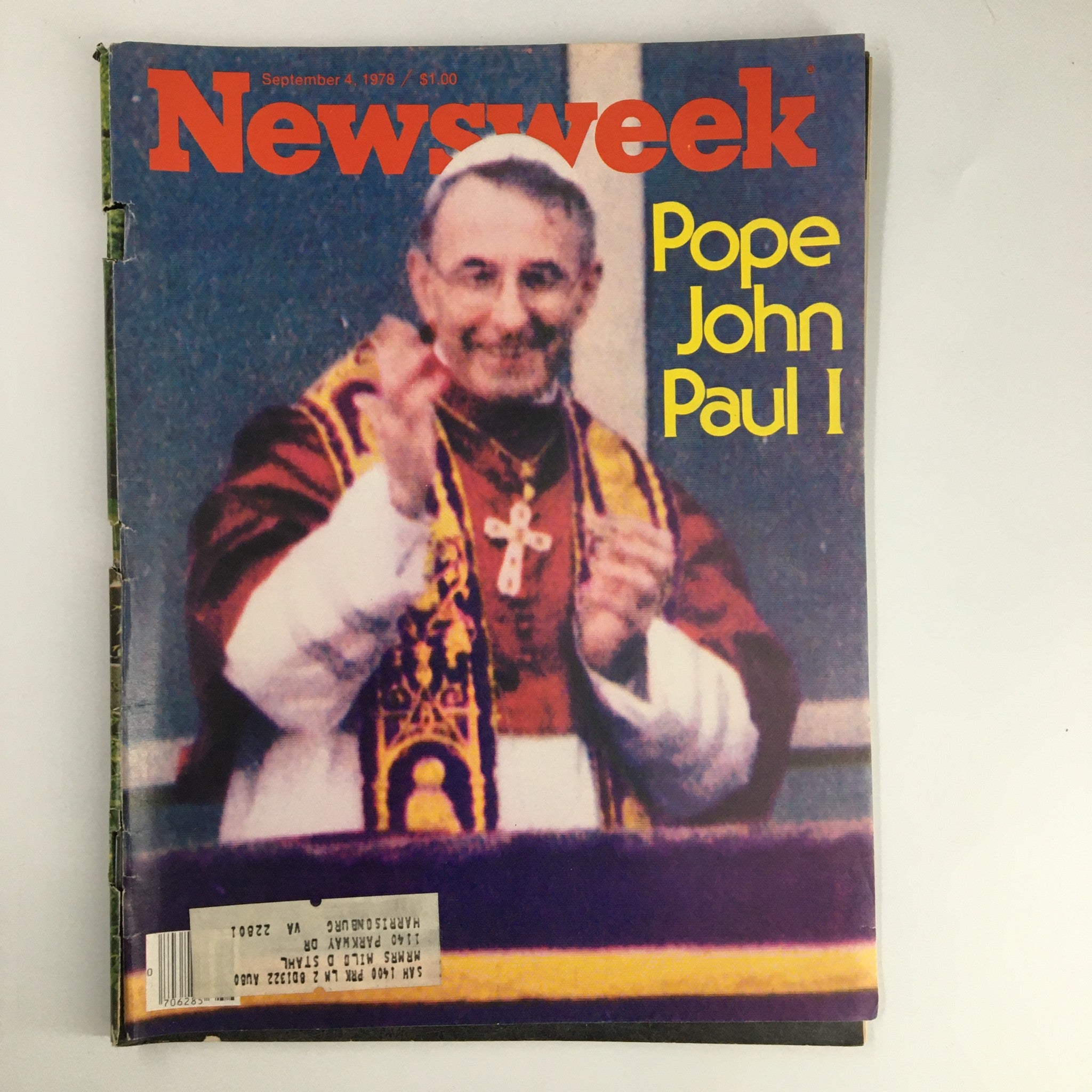 VTG Newsweek Magazine September 4 1978 Pope John Paul II