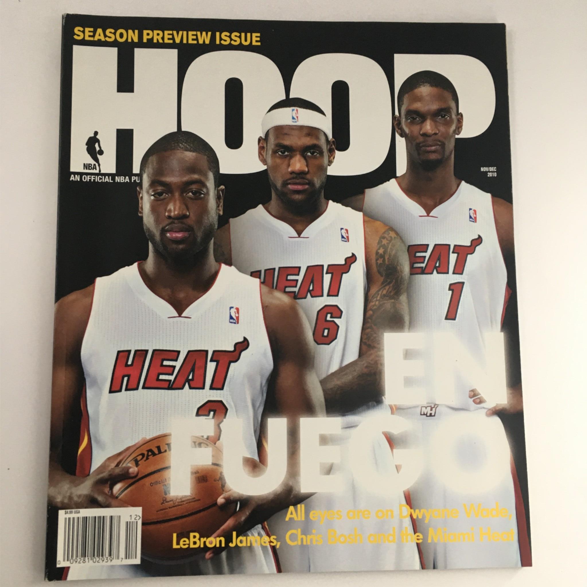 Hood Magazine Nov/Dec 2010 Miami Heat LeBron James, Wade, Bosh No Label NM