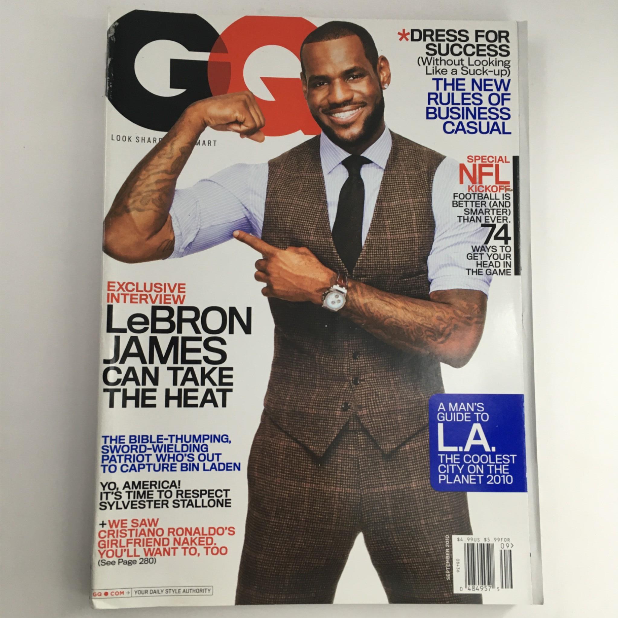 GQ Magazine September 2010 Lebron James Can Take The Heat No Label VG