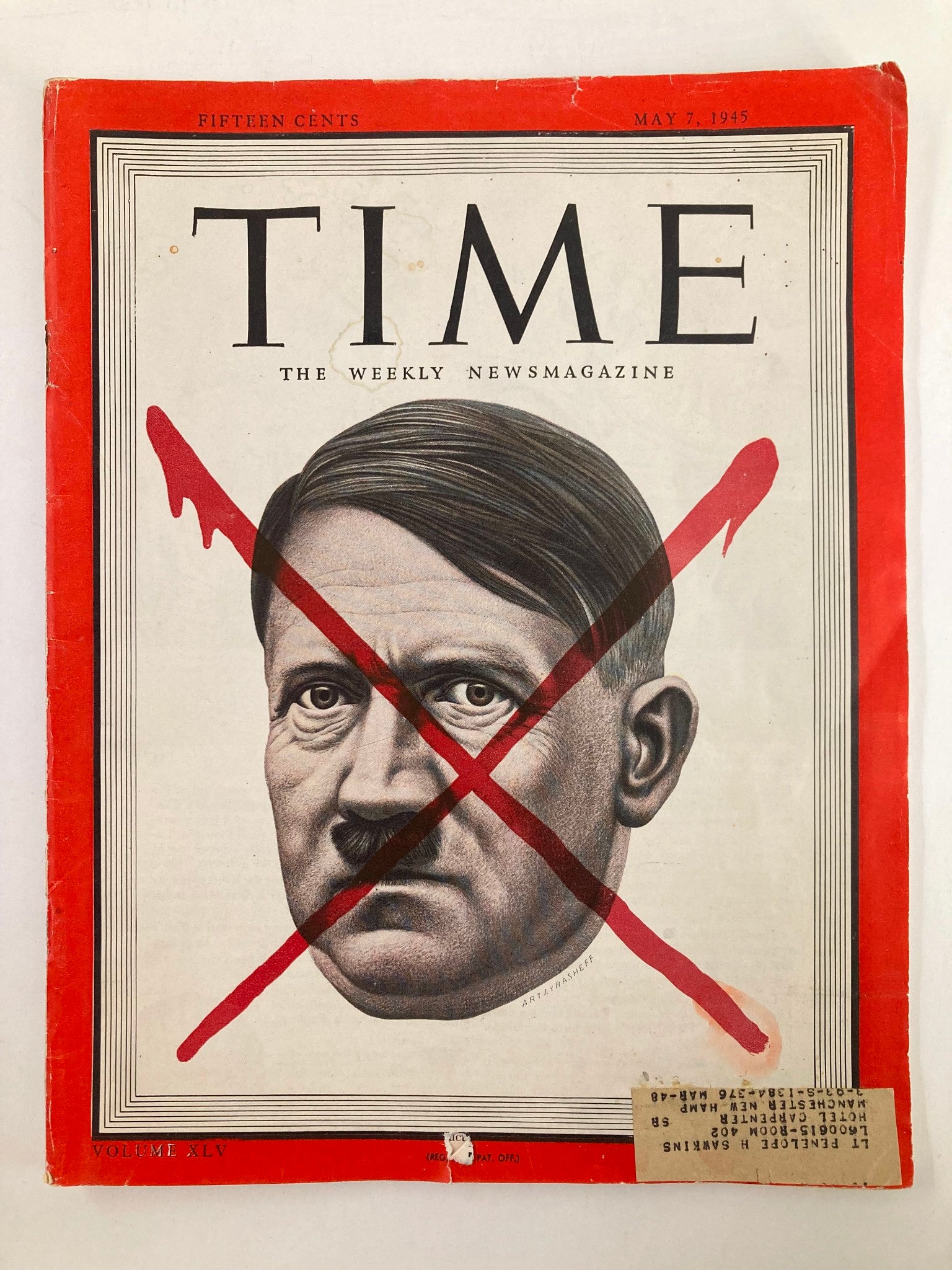 VTG Time Magazine May 7 1945 Vol 45 No. 19 The Death of Adolf Hitler