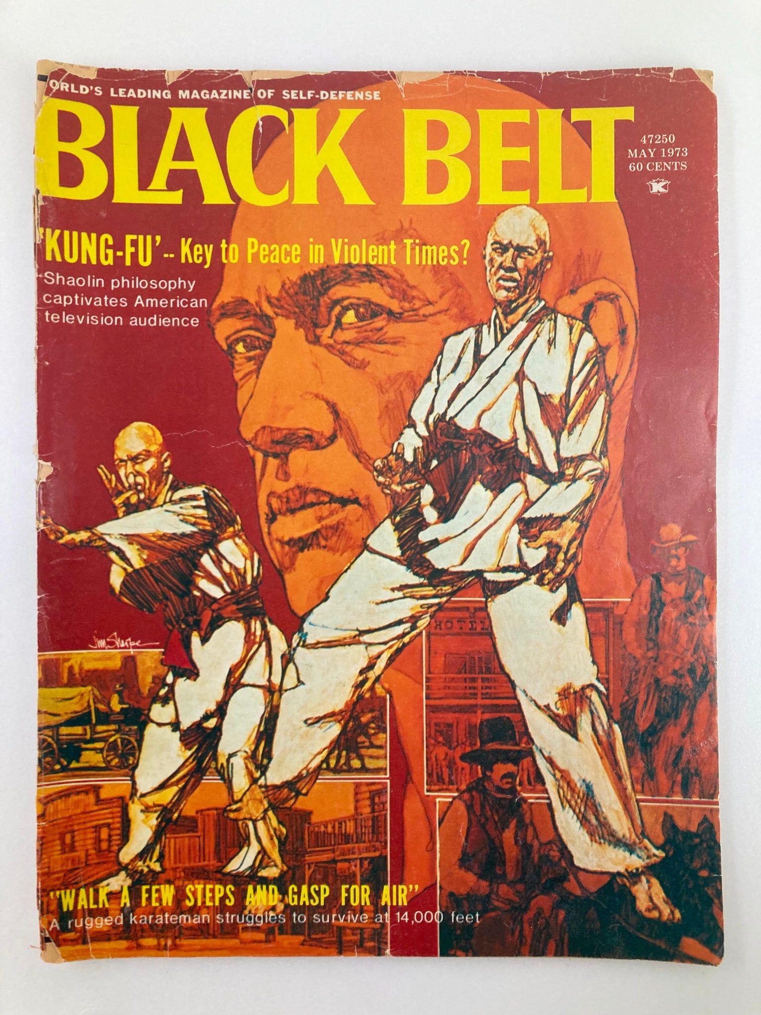 VTG Black Belt Magazine May 1973 Walk A Few Steps and Gasp For Air No Label