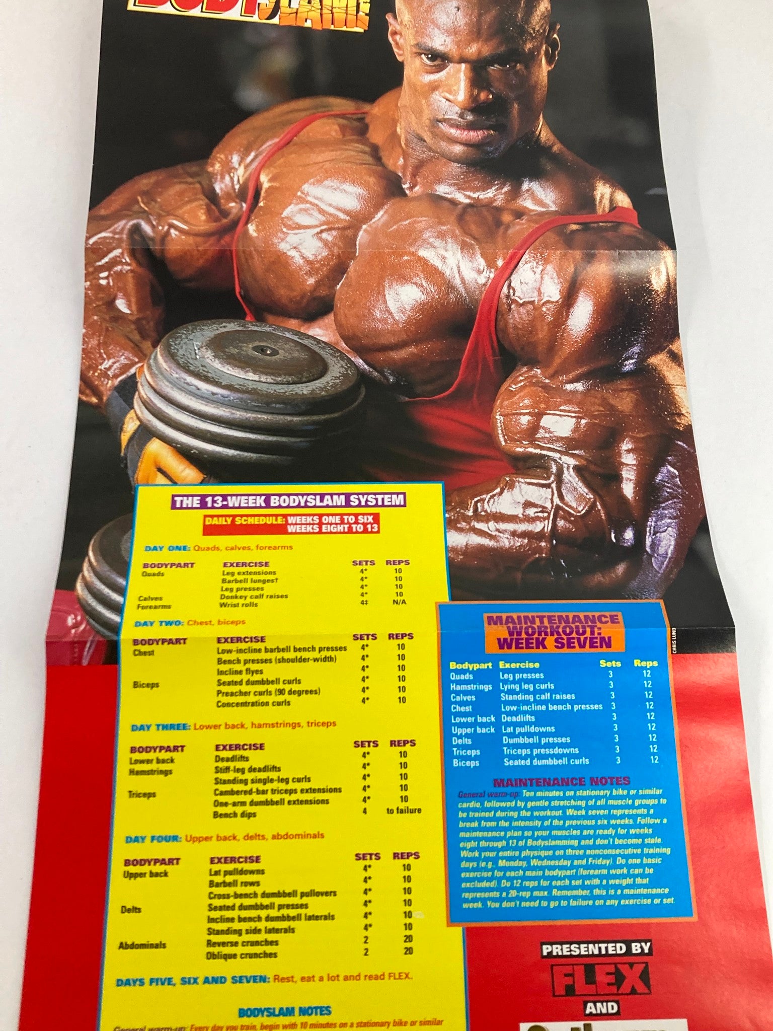Flex Magazine May 2000 The Bodyslam System & Monica Brant w Poster No Label