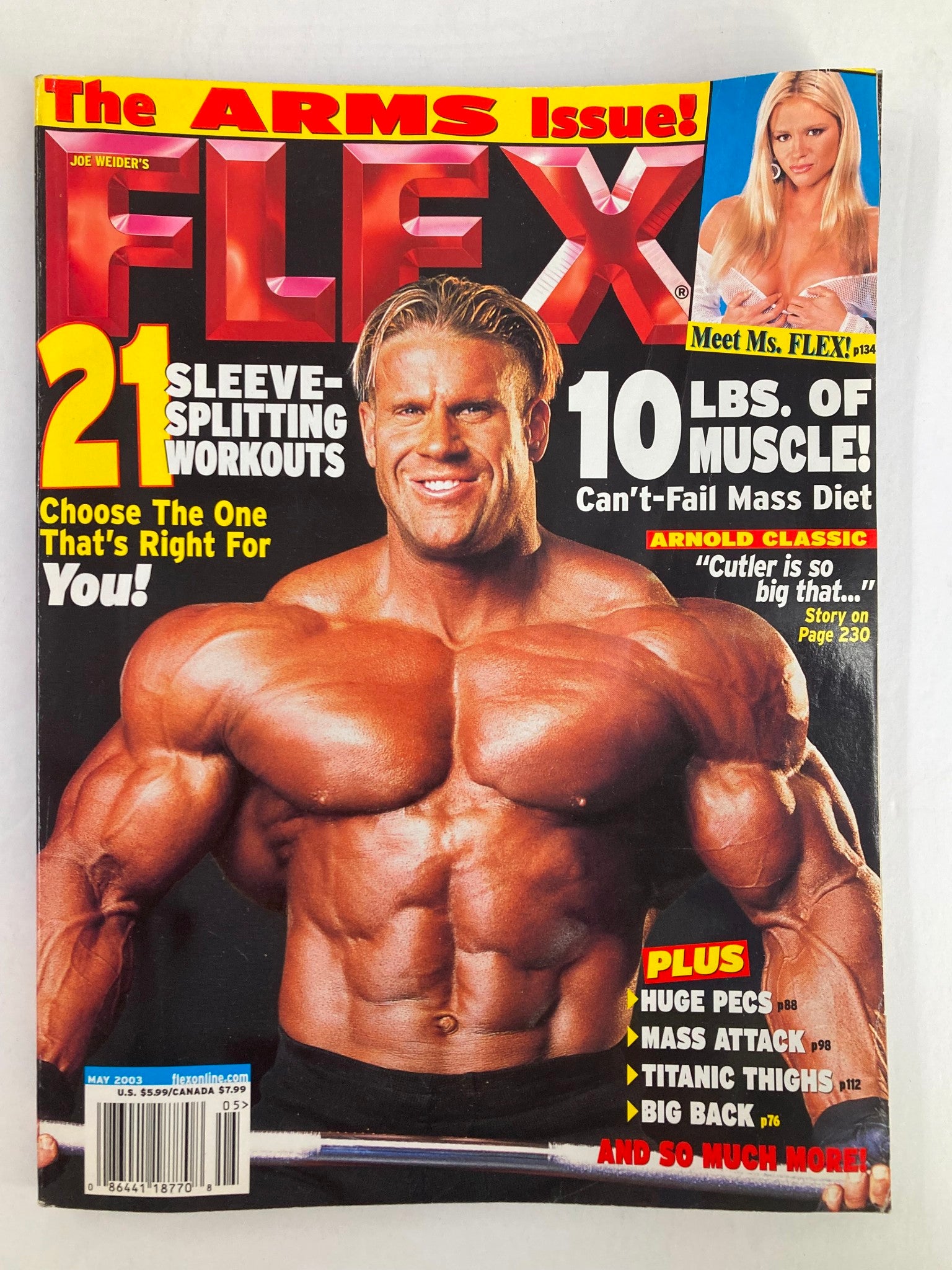 Flex Magazine May 2003 Jay Cutler and Tara Hampton w Poster No Label