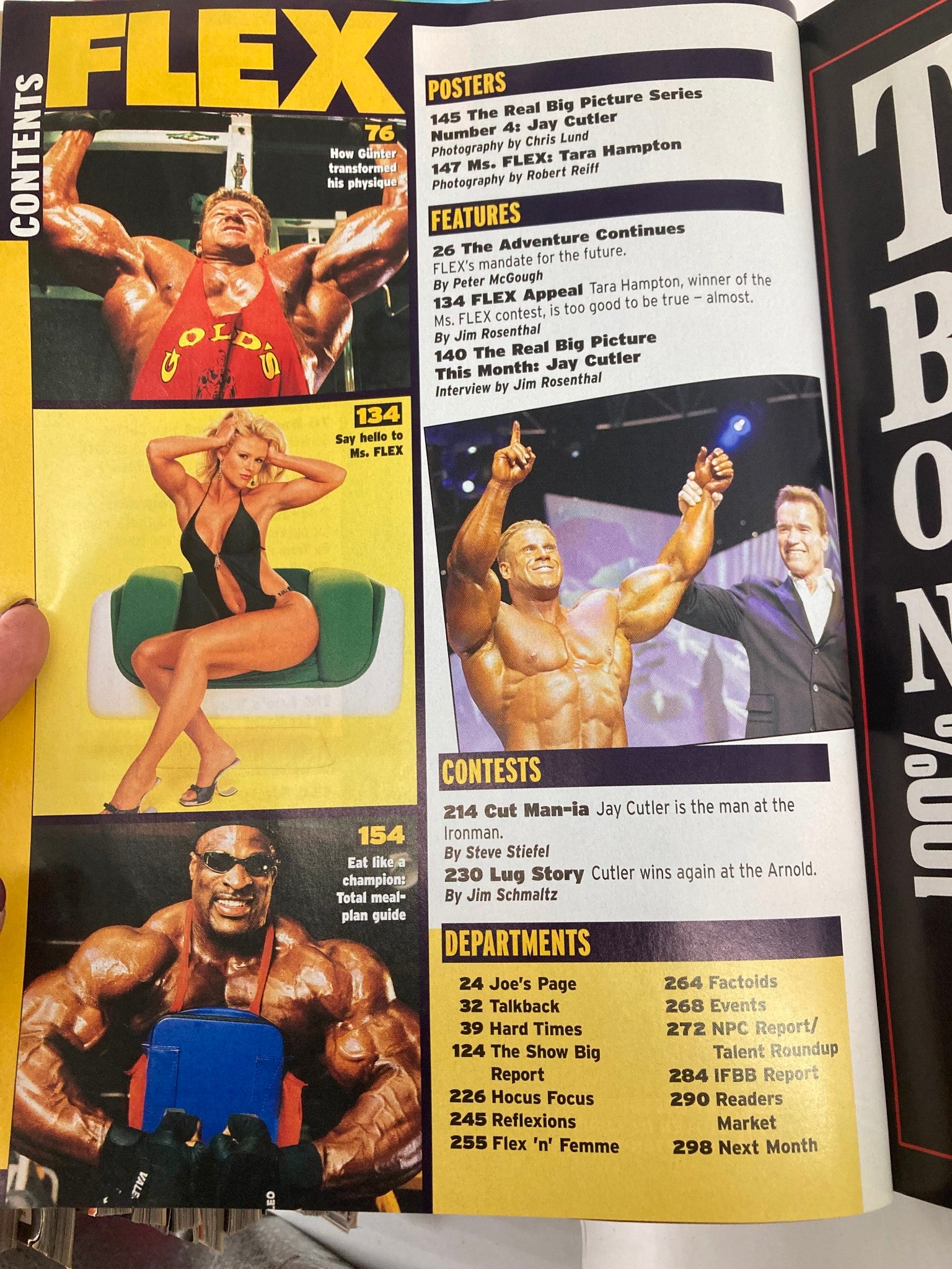 Flex Magazine May 2003 Jay Cutler and Tara Hampton w Poster No Label