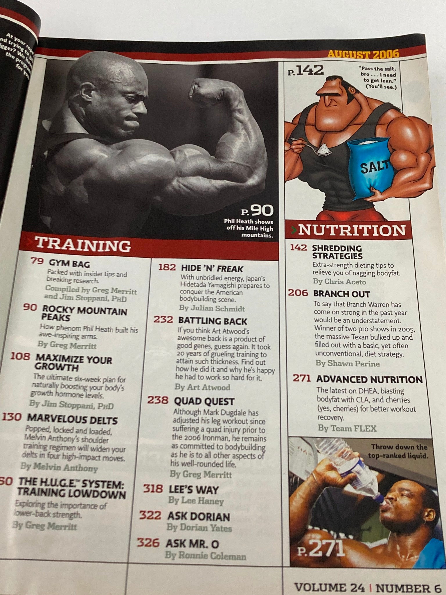 Flex Magazine August 2006 Vol 24 #6 Phil Heath Future of Bodybuilding No Label