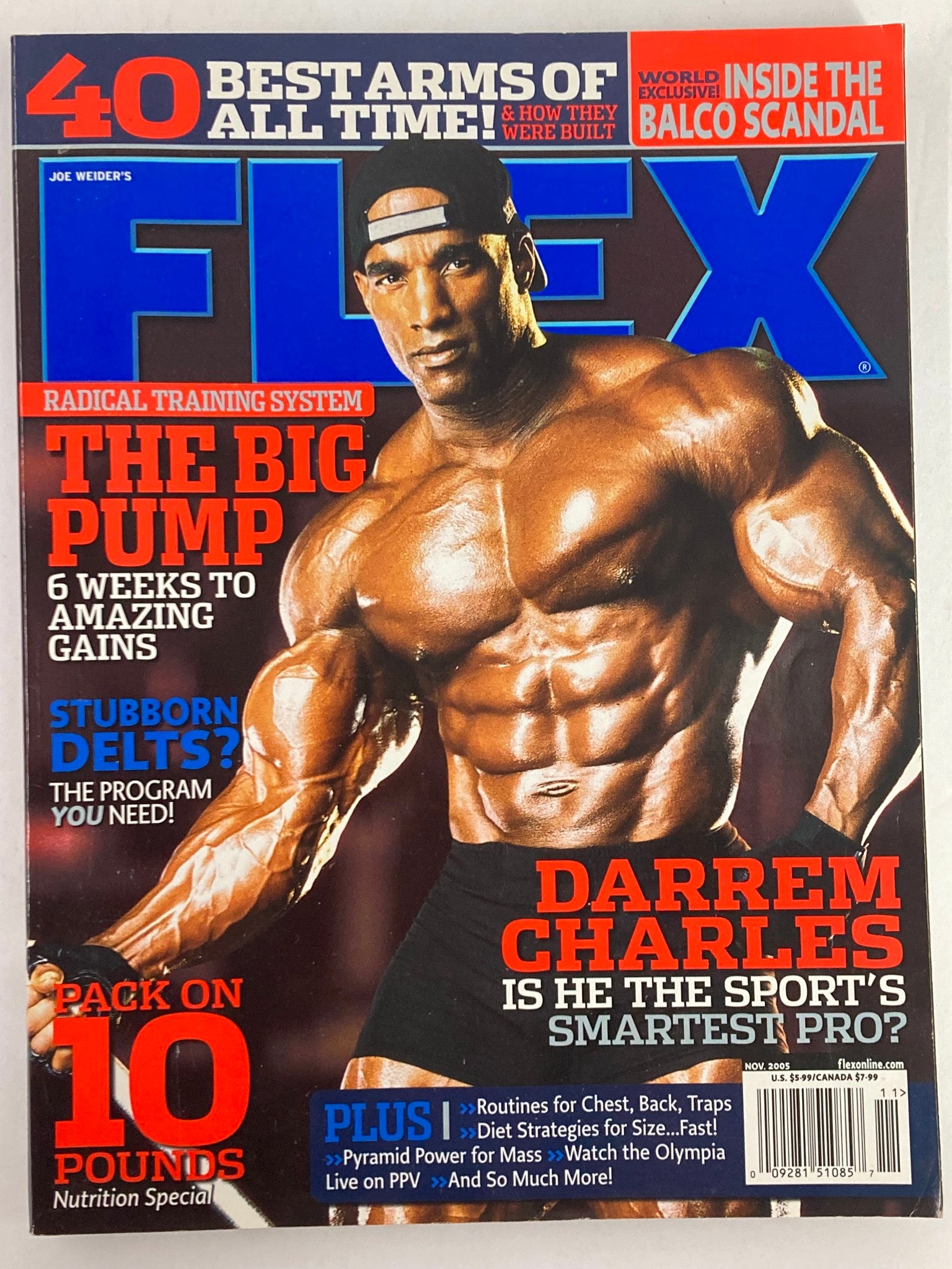 Flex Magazine November 2005 Darrem Charles & Bob Cicherillo No Label