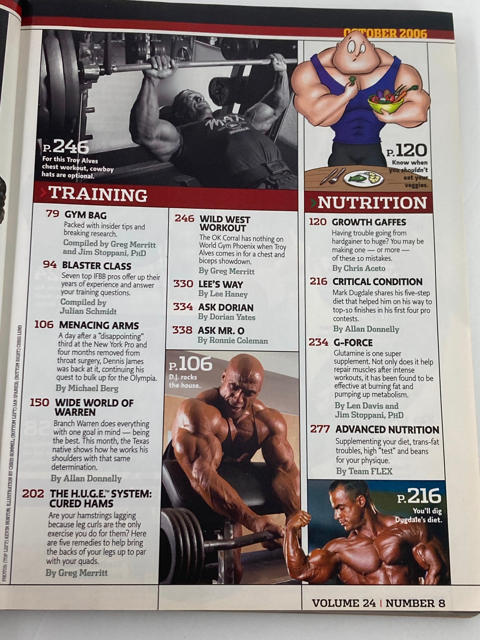 Flex Magazine October 2006 Vol 24 #8 Günter Schlierkamp Gunning Glory No Label