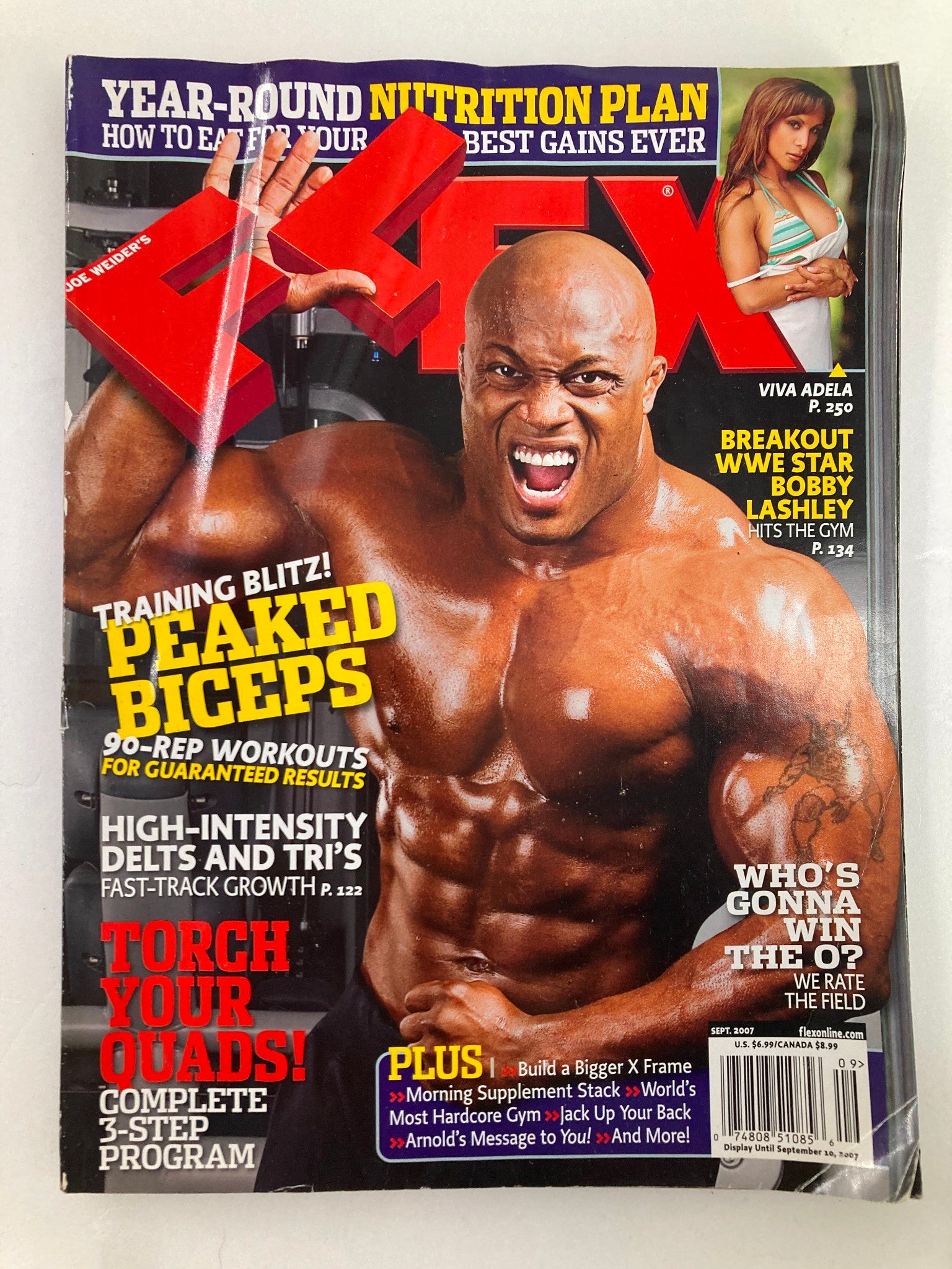 Flex Magazine September 2007 WWE Superstar Bobby Lashley No Label