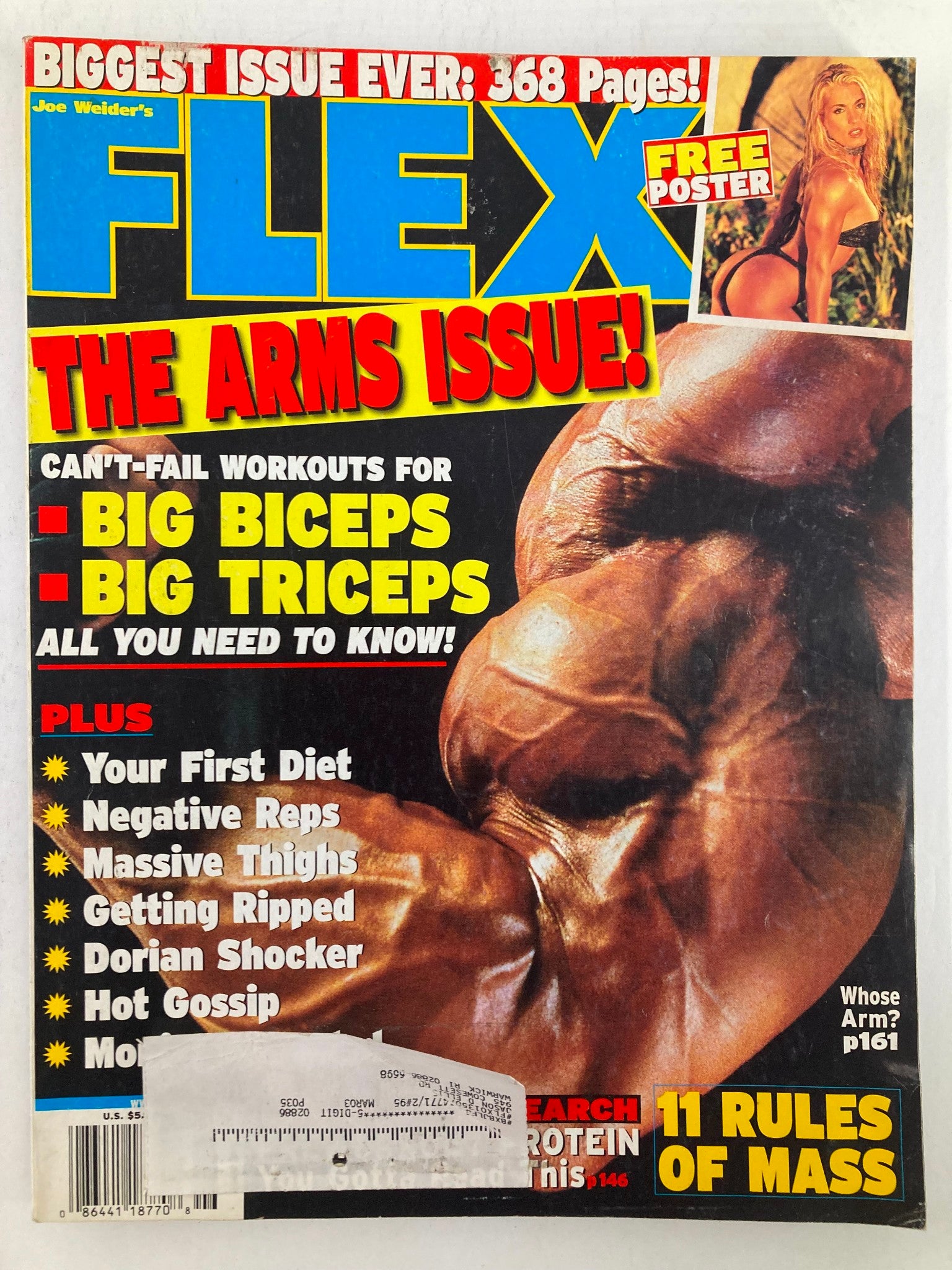 Flex Magazine June 2002 The Arms Issue Big Triceps and Big Biceps w Poster