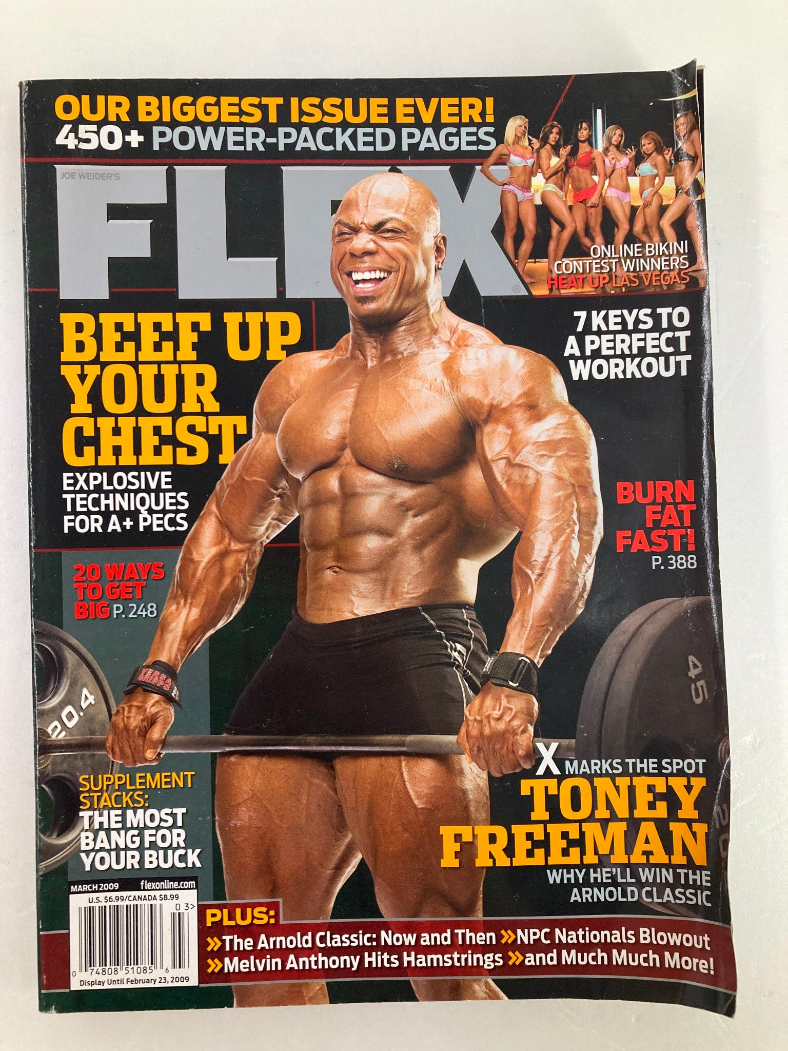 Flex Magazine March 2009 Toney Freeman X Marks The Spot No Label