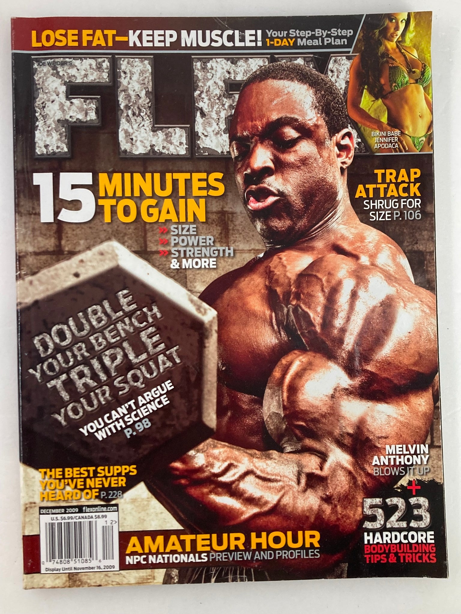 Flex Magazine December 2009 Melvin Anthony Jr. & Jennifer Apodaca No Label