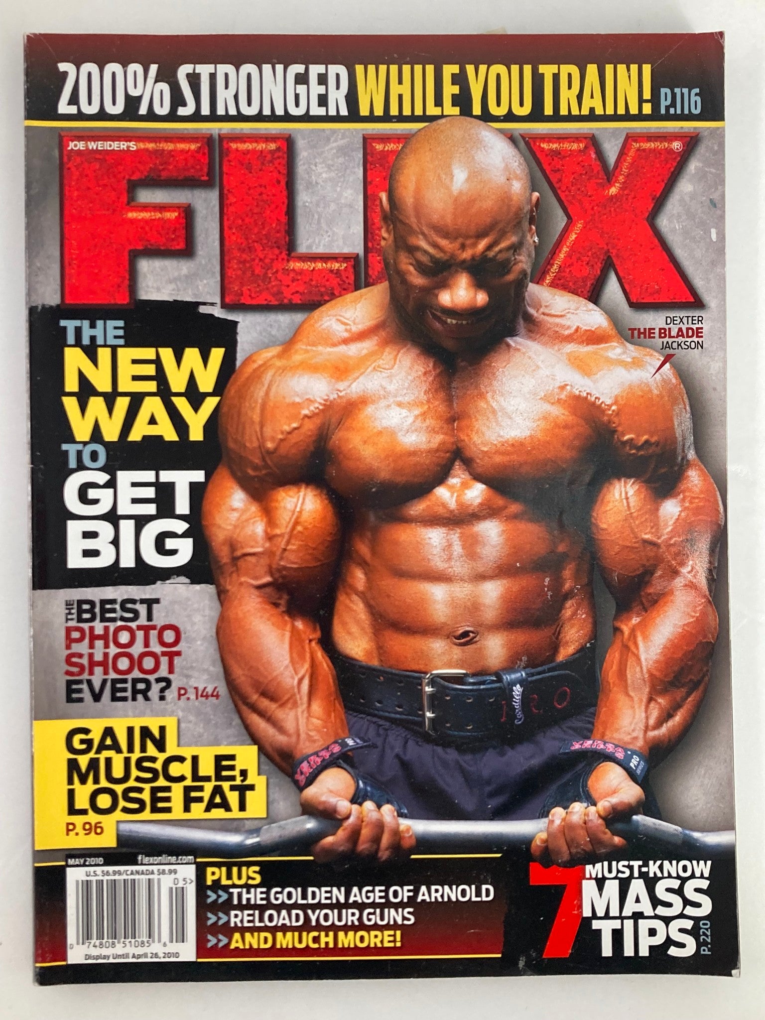 Cover of Flex Magazine May 2010, Vol 28 #3 featuring professional bodybuilder Dennis Wolf showcasing his impressive physique. This collectible issue highlights fitness culture and bodybuilding insights.