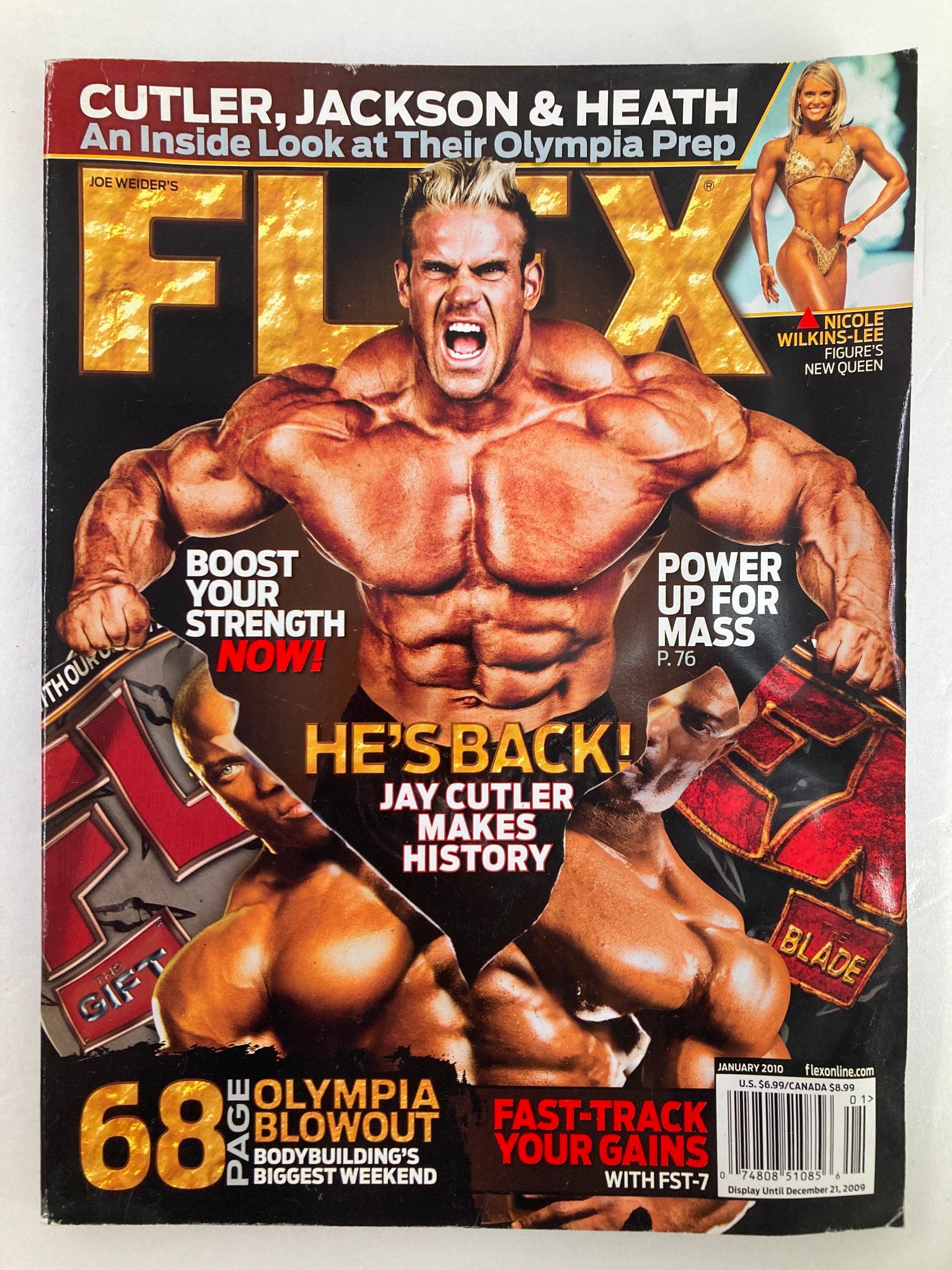 Flex Magazine January 2010 Vol 27 #11 Jay Cutler and Nicole Wilkins-Lee No Label