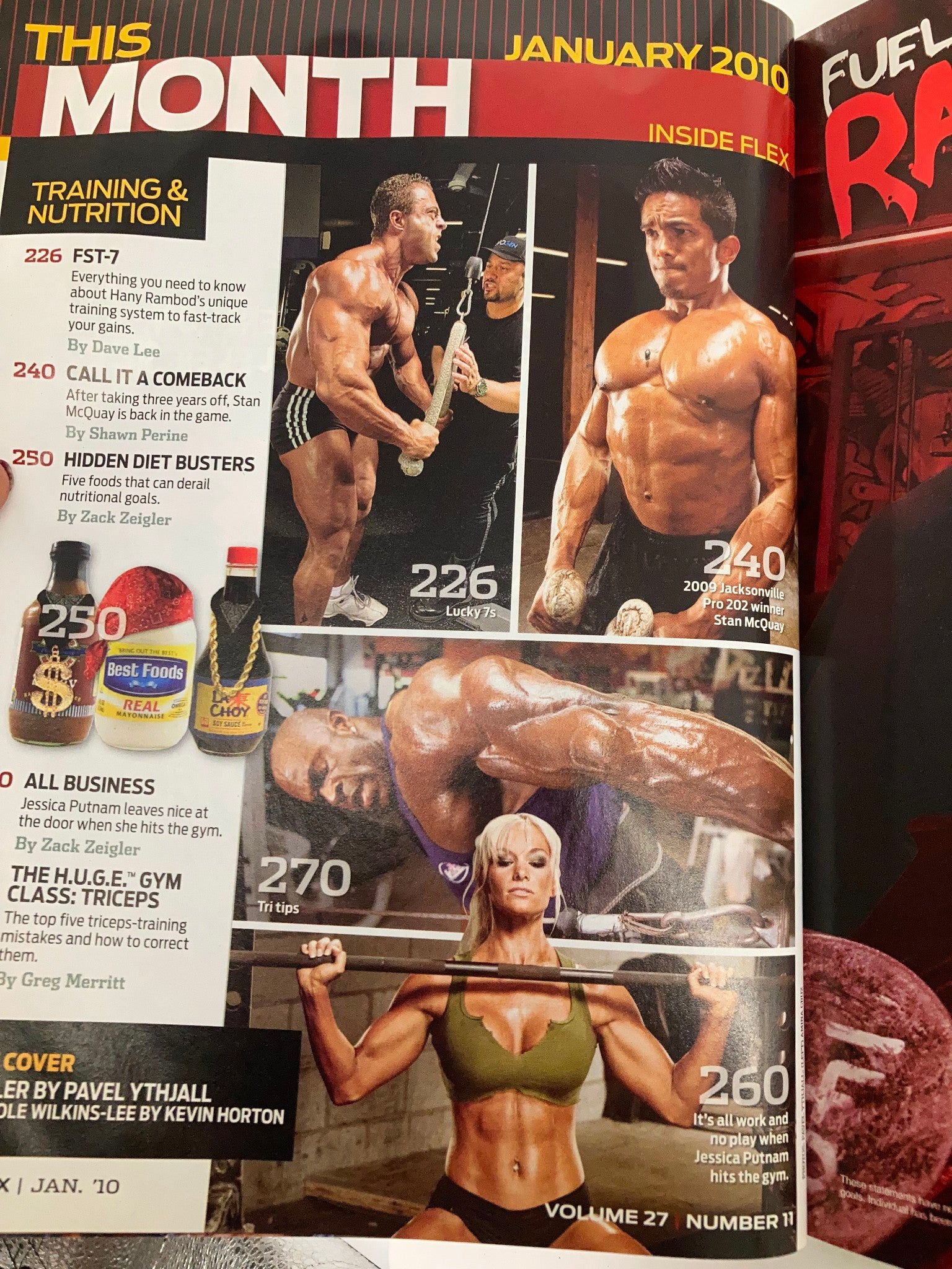 Flex Magazine January 2010 Vol 27 #11 Jay Cutler and Nicole Wilkins-Lee No Label