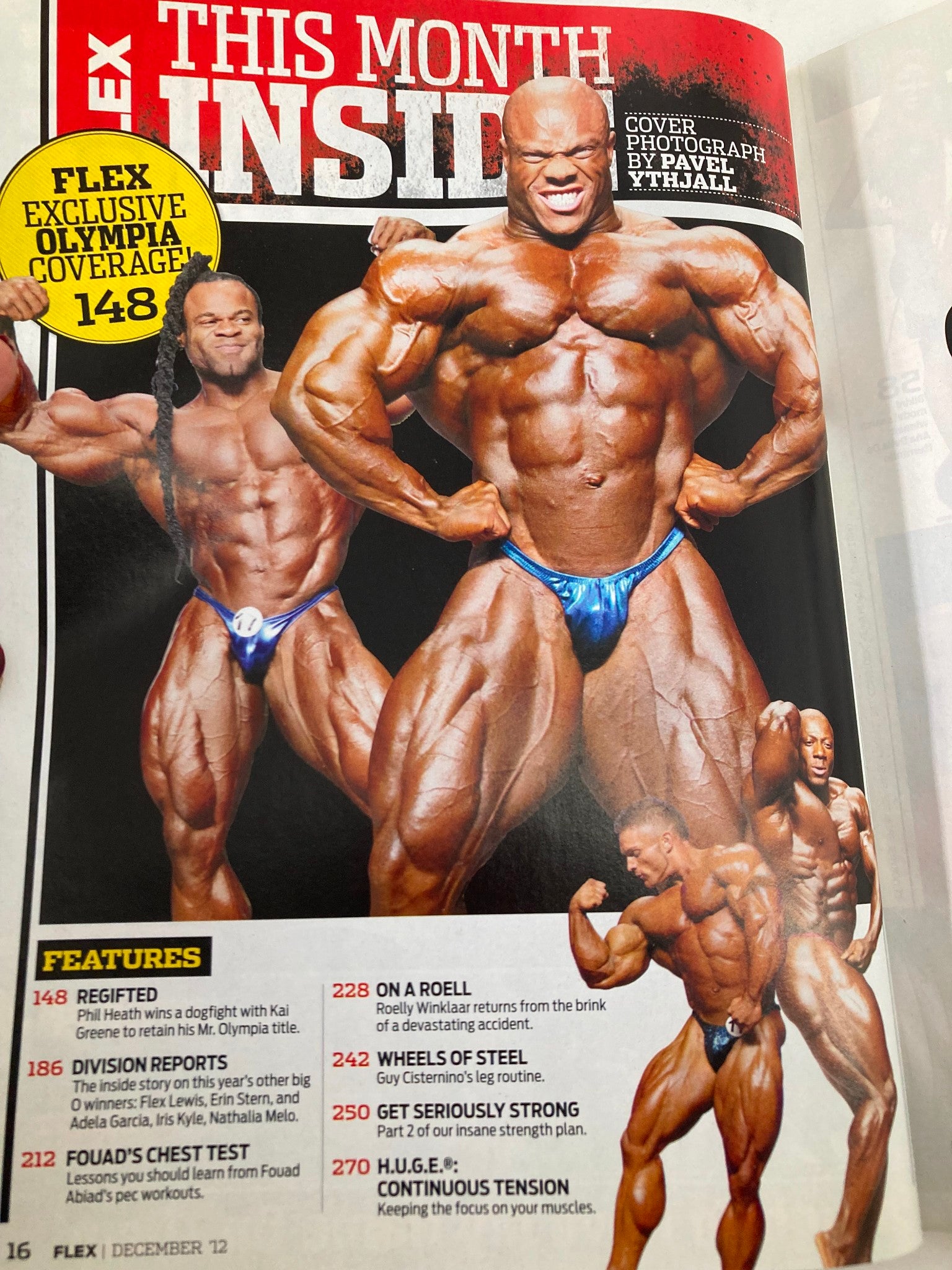 Flex Magazine December 2012 Phil Heath, Kai Greene, Shawn Rhoden No Label