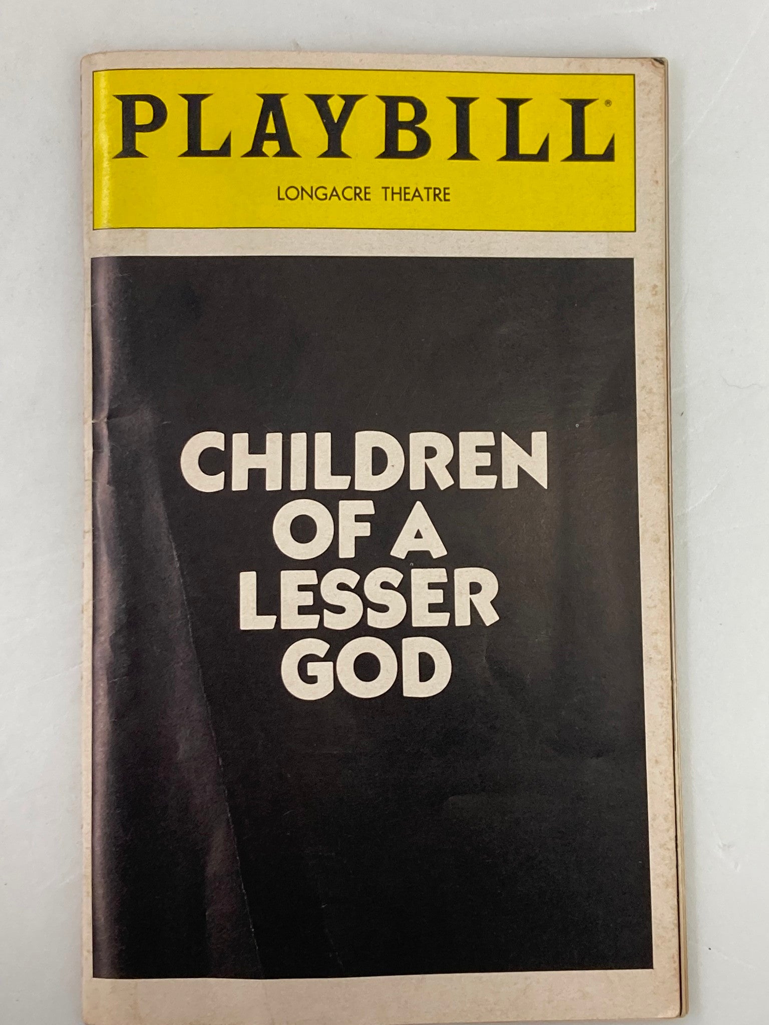 1981 Playbill Longacre Theatre Phyllis Frelich in Children of a Lesser God