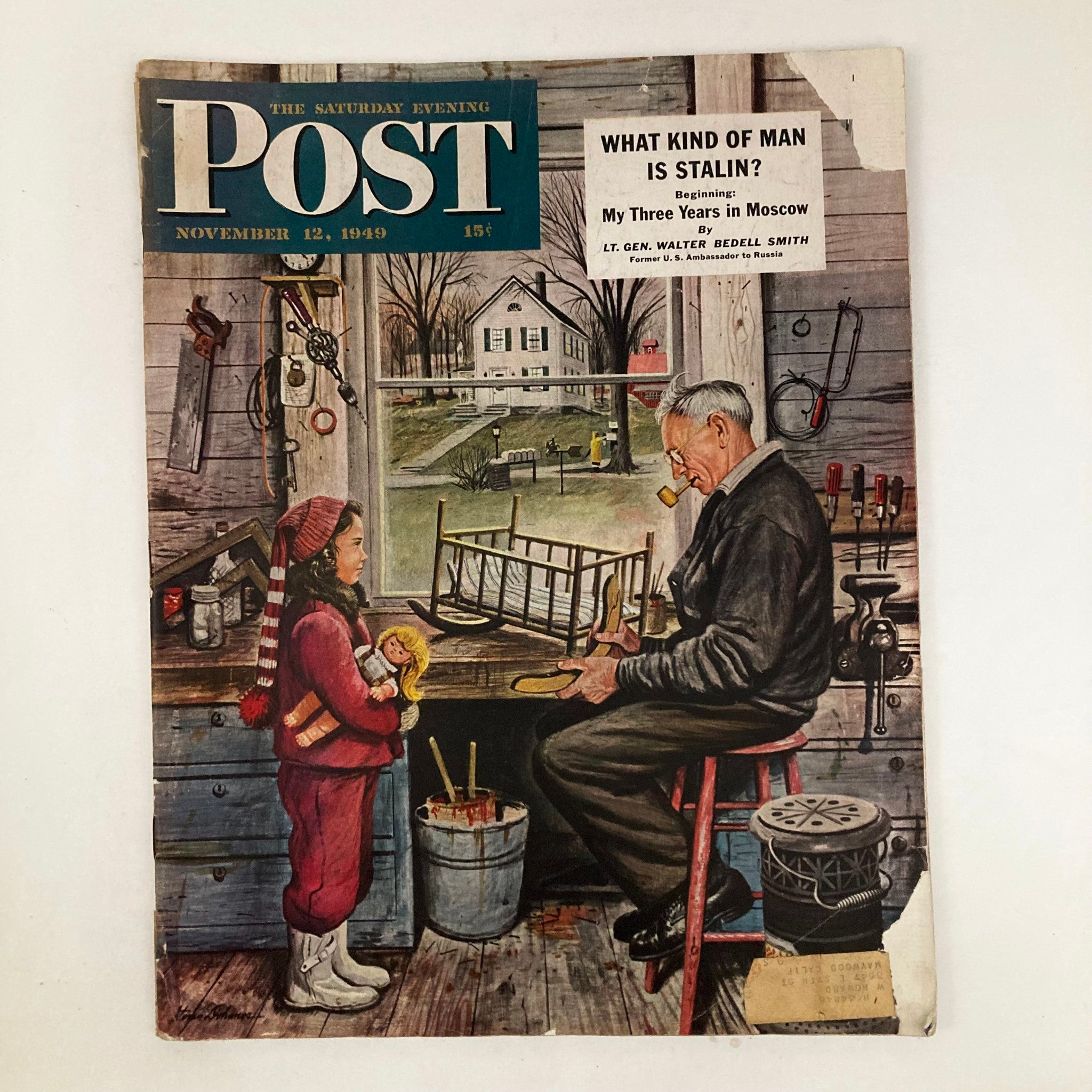 Saturday Evening Post Magazine November 12 1949 Mr. Fix-It - Dohanos GD Interior