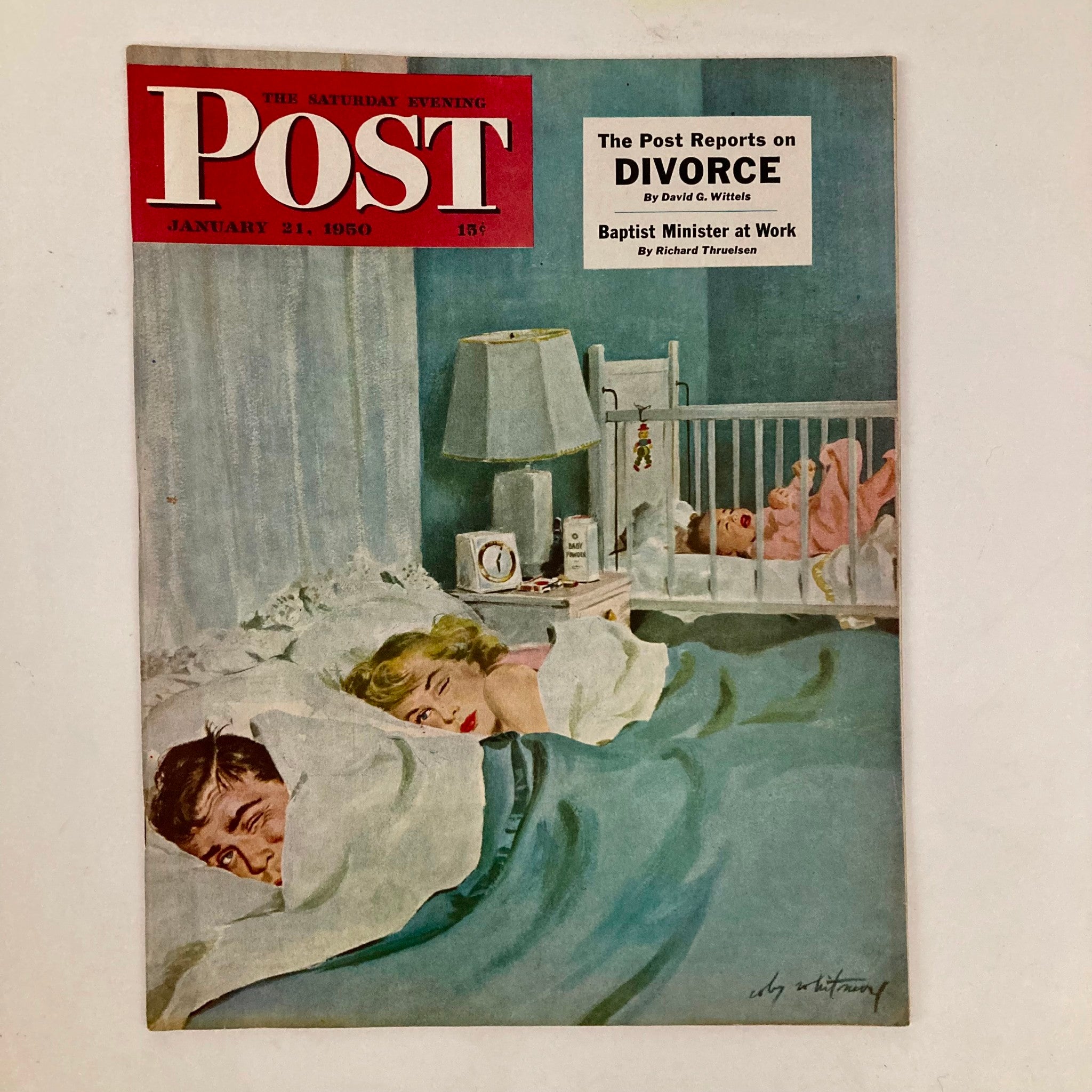 Saturday Evening Post Magazine January 21 1950 Mother & Father Whitmore No Label