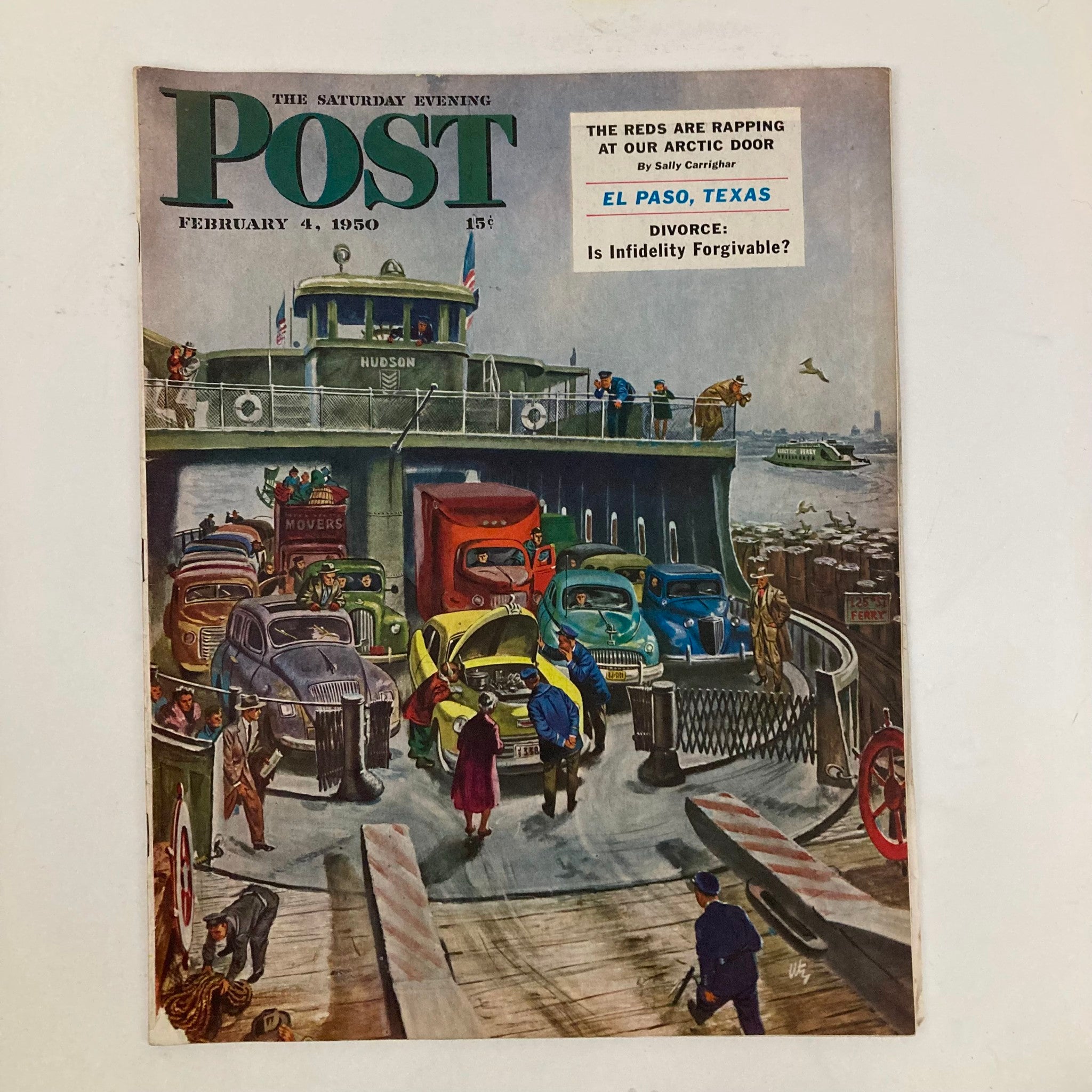 Saturday Evening Post Magazine February 4 1950 Hudson River - Utz No Label