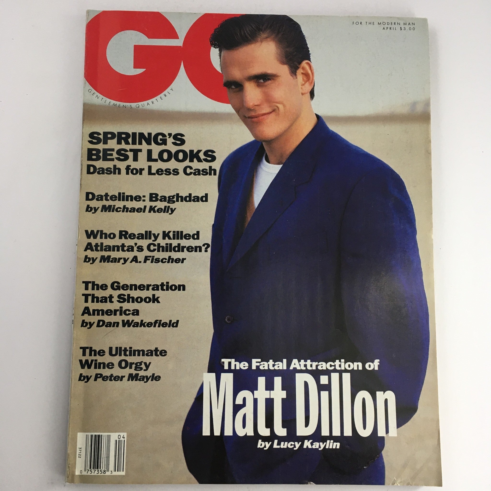 GQ Magazine April 1991 The Fatal Attraction of Matt Dillon & Ultimate Wine Orgy