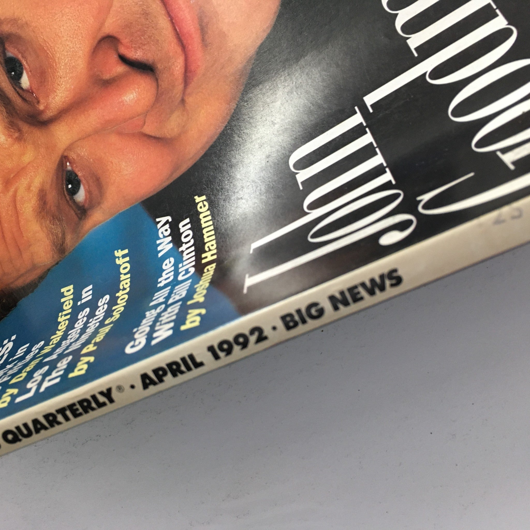 GQ Magazine April 1992 John Goodman is Huge & Going All The Way w/Bill Clinton