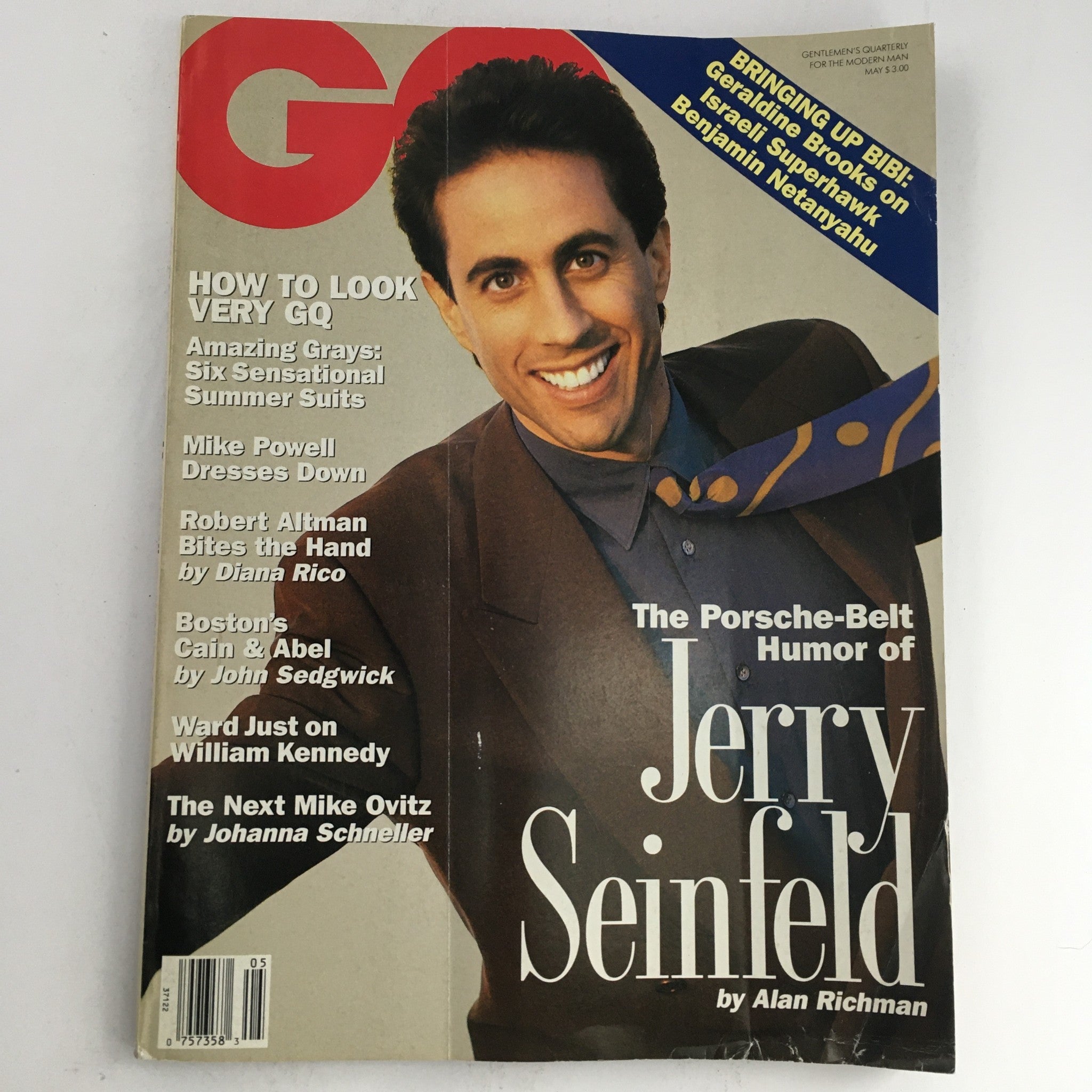 GQ Magazine May 1992 Humor of Jerry Seinfeld & Next Mike Ortiz & William Kennedy