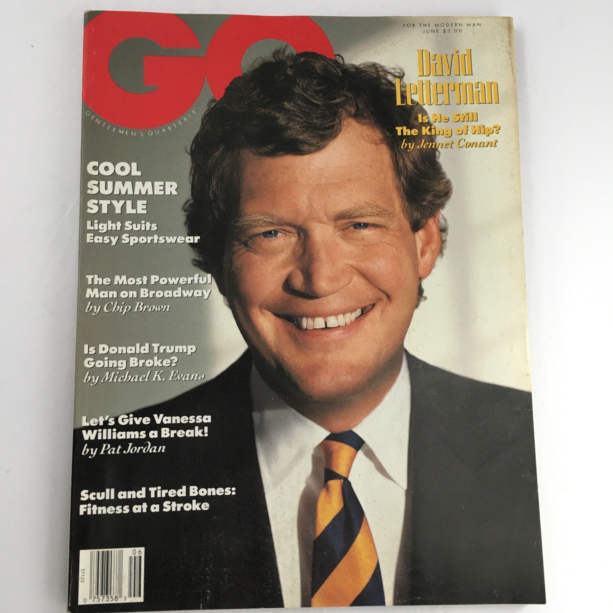 GQ Magazine June 1990 David Letterman & Donald Trump & Vanessa Williams