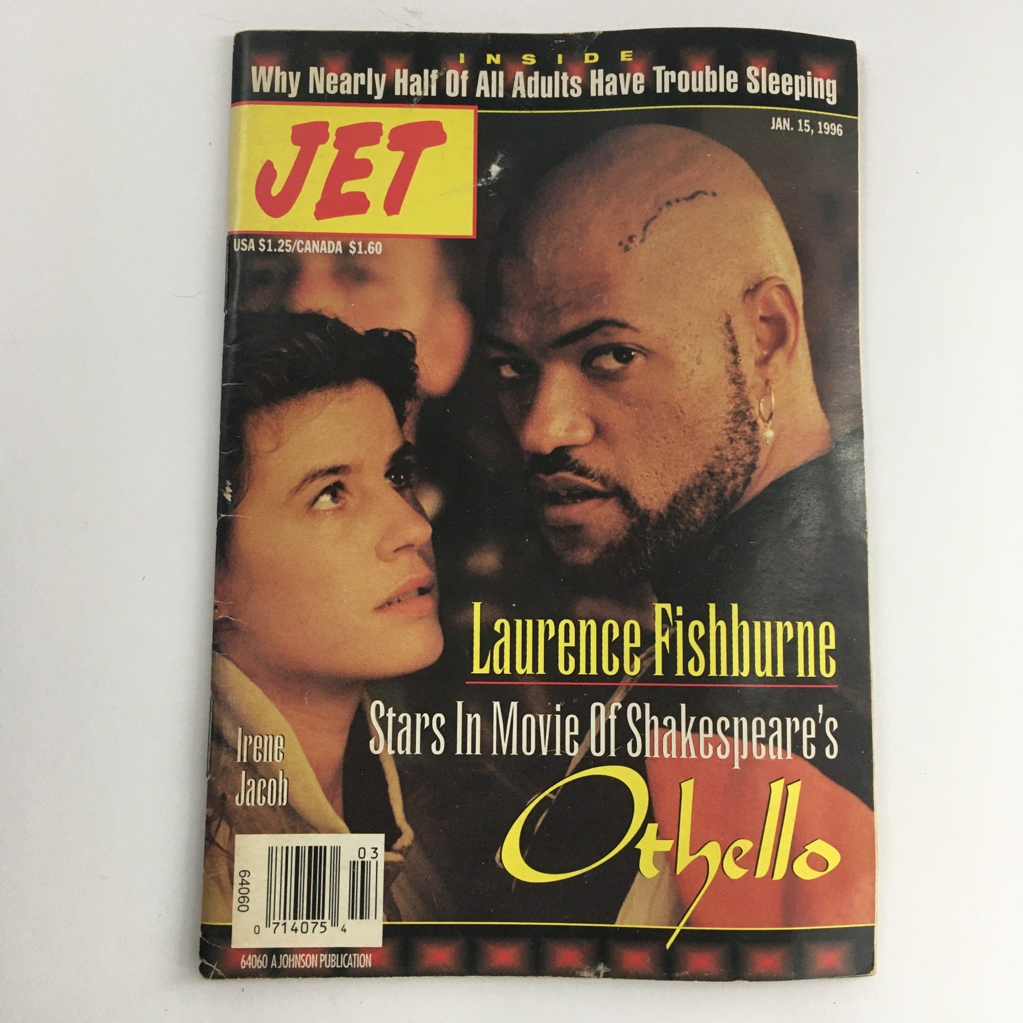 Jet Magazine January 15 1996 Laurence Fishburne and Irene Jacob in Othello Movie