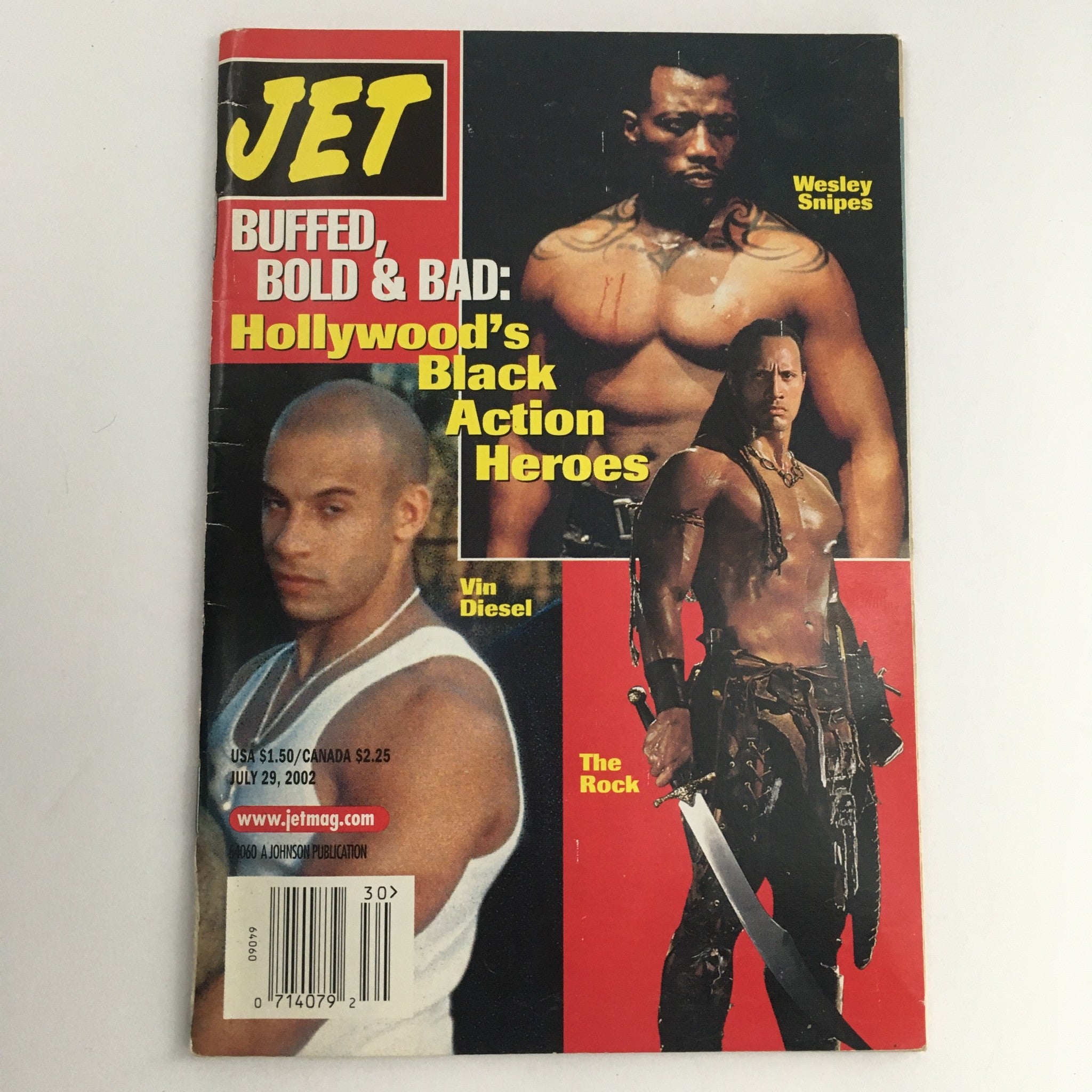 Jet Magazine July 29 2002 Vin Diesel & Wesley Snipes & Dwayne "The Rock" Johnson