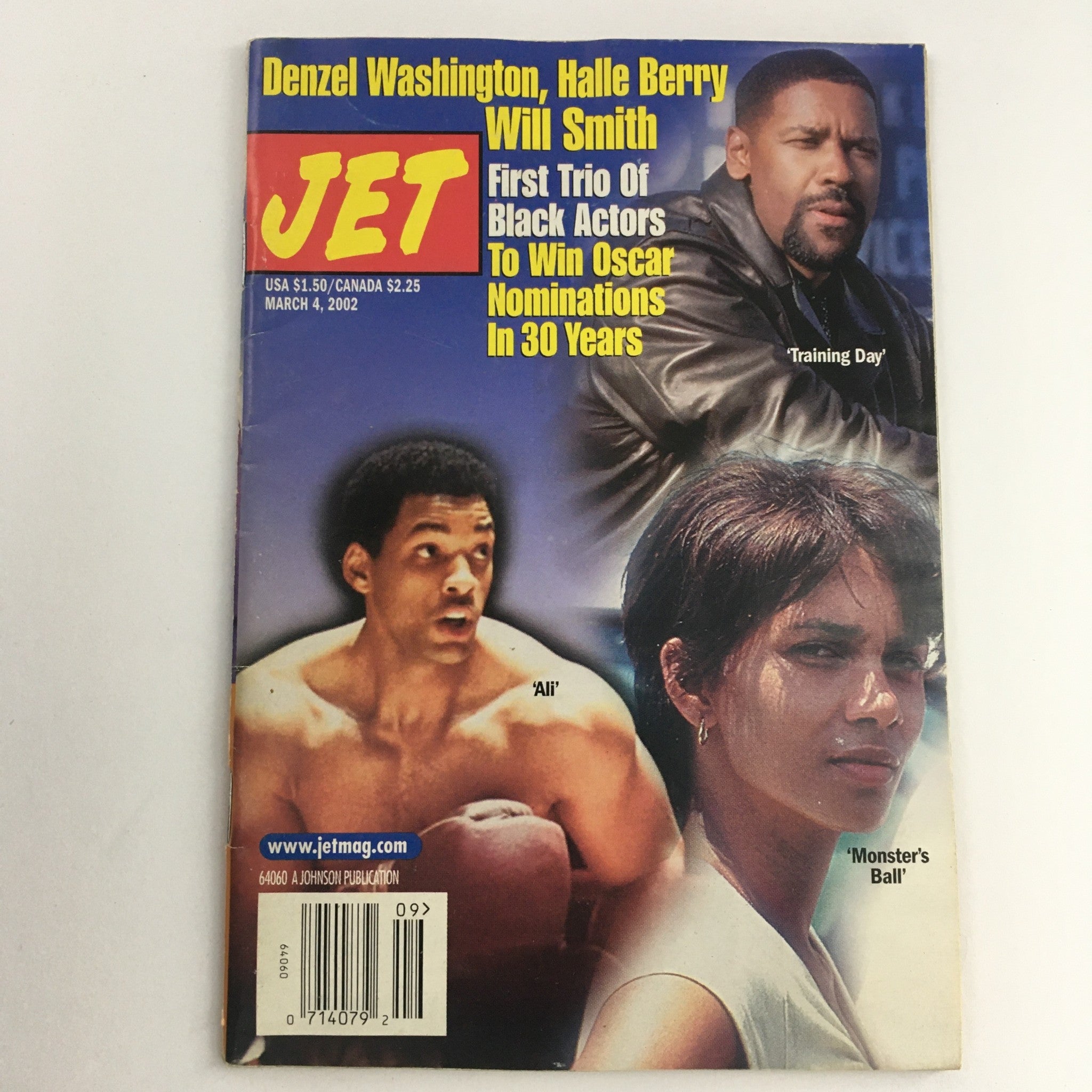 Jet Magazine March 4 2002 Denzel Washington & Halle Berry & Will Smith, VG