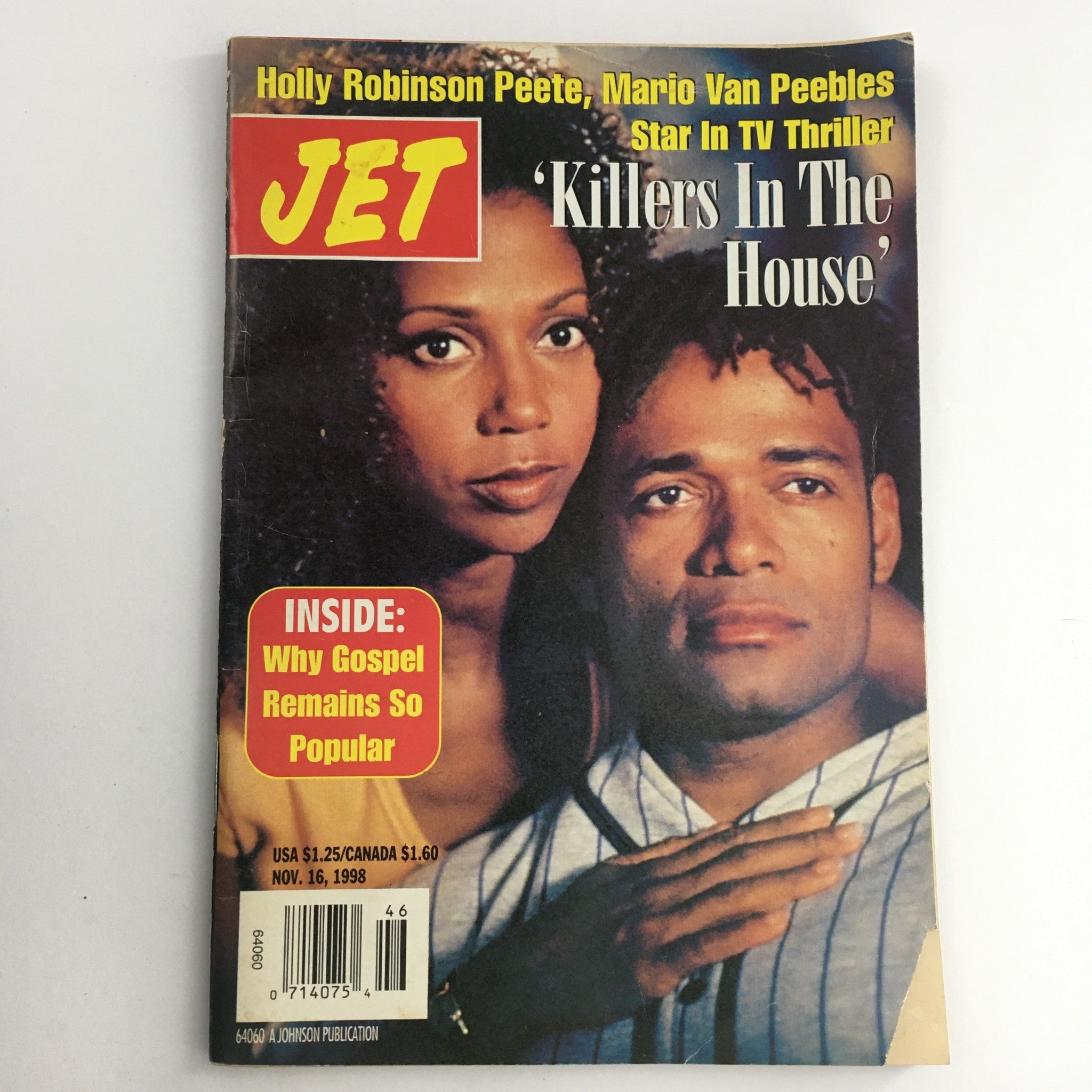 Jet Magazine November 16 1998 Holly Robinson Peete & Mario Van Peebles, VG