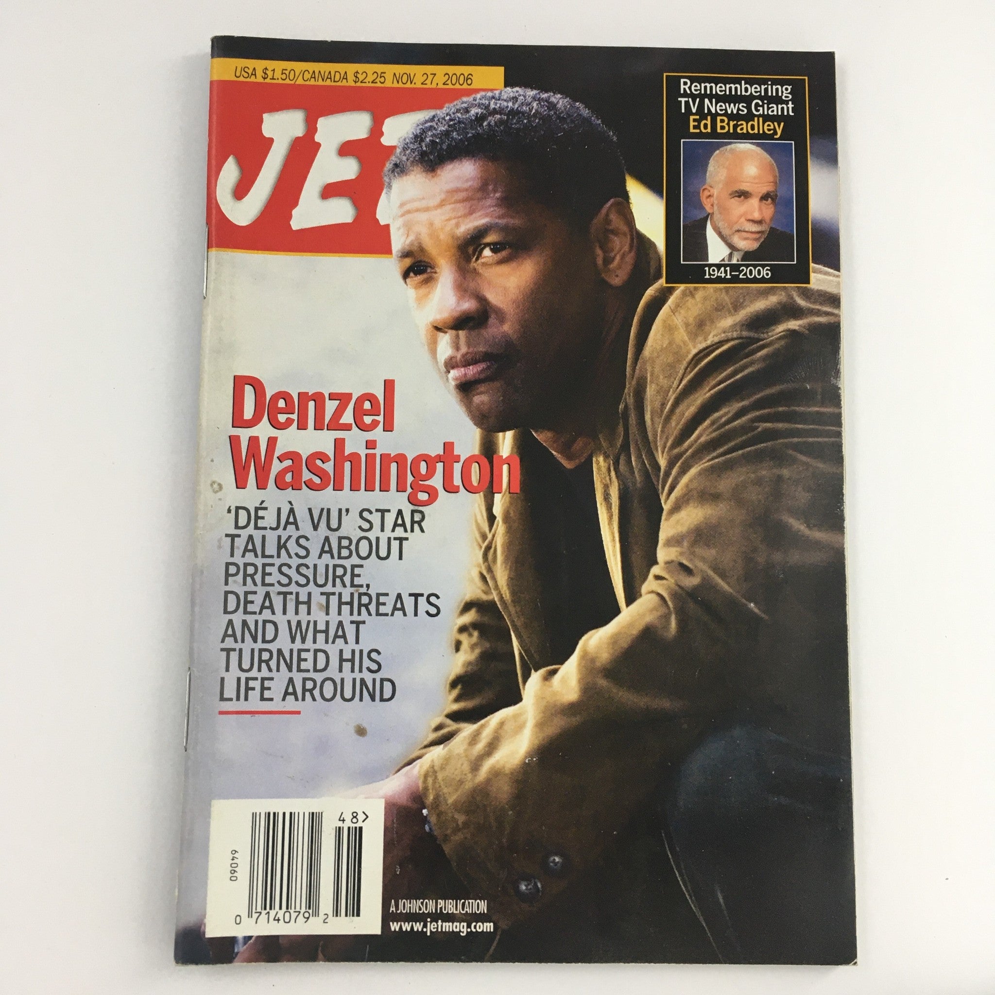 Jet Magazine November 27 2006 Denzel Washington in De Ja Vu & TV News Ed Bradley