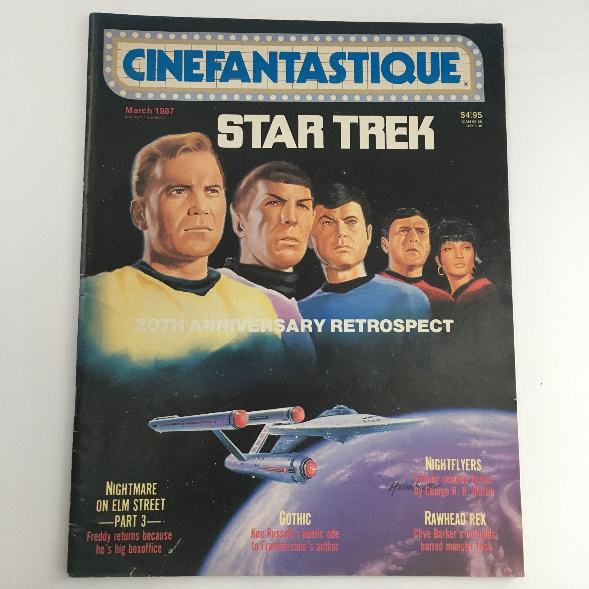 Cinefantastique March 1987 Star Trek William Shatner & James Kirk & Nyota Uhura