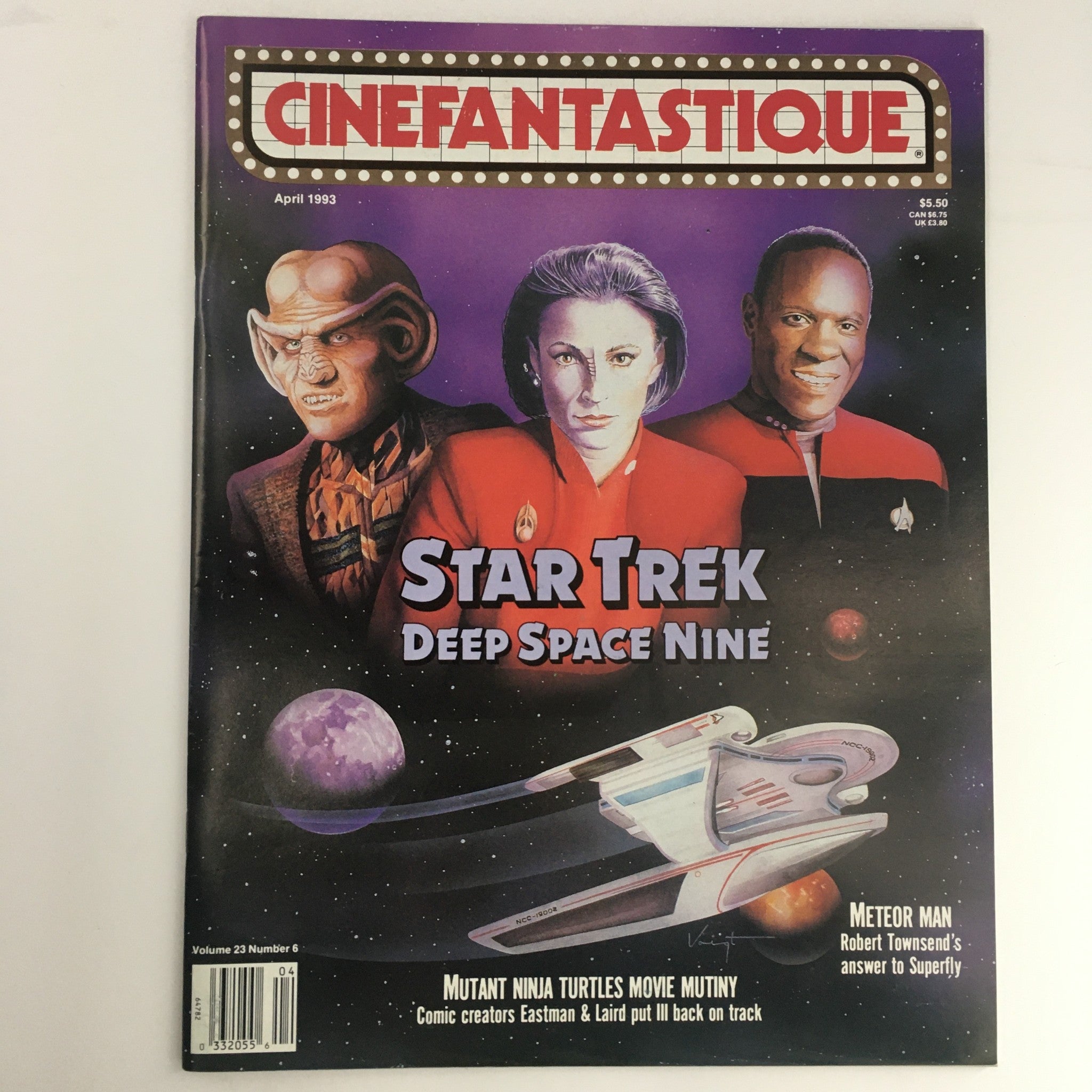 Cinefantastique April 1993 Star Trek Deep Space Nine & Mutant Ninja Turtle, VG